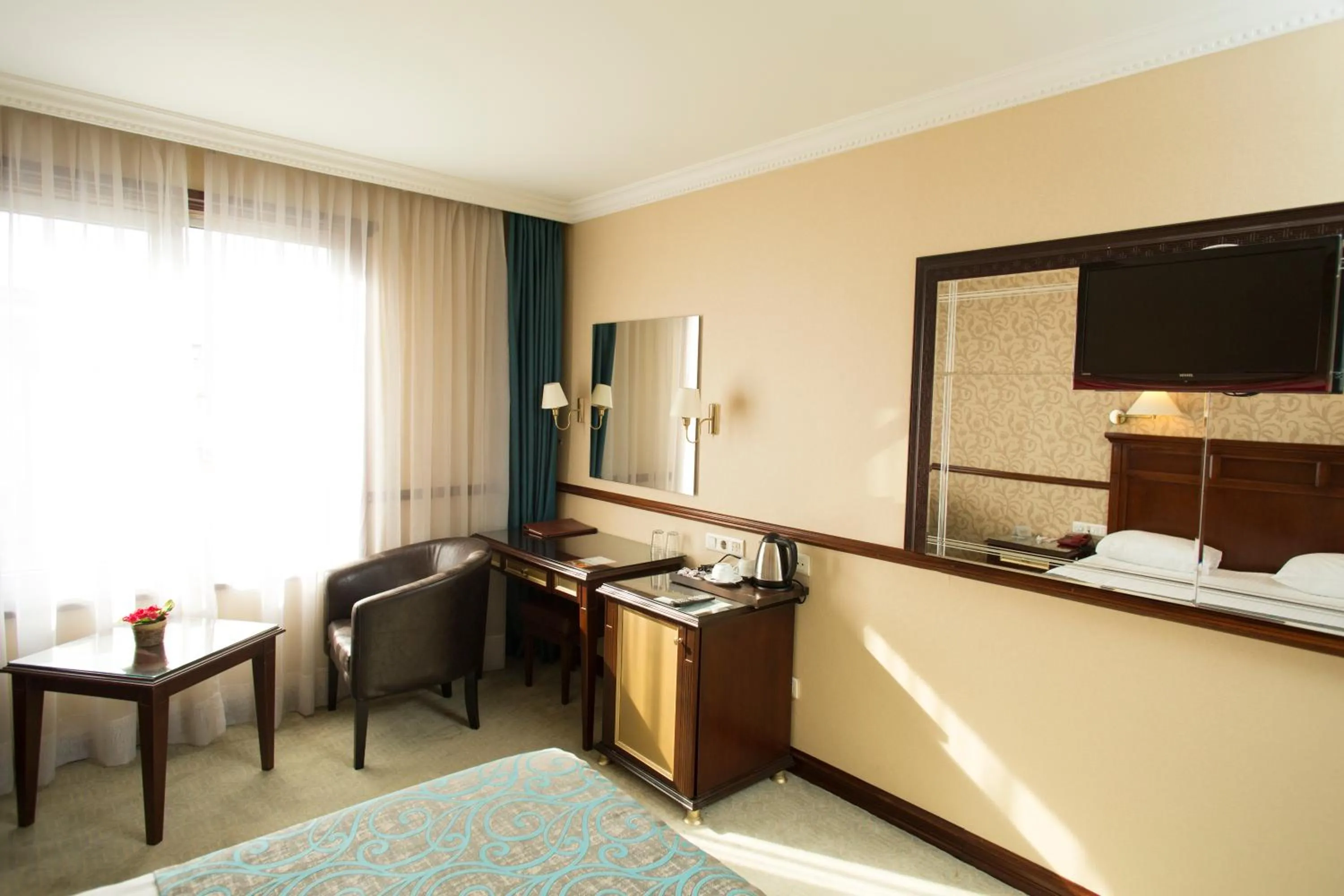 Decorative detail, Bed in Topkapi Inter Istanbul Hotel