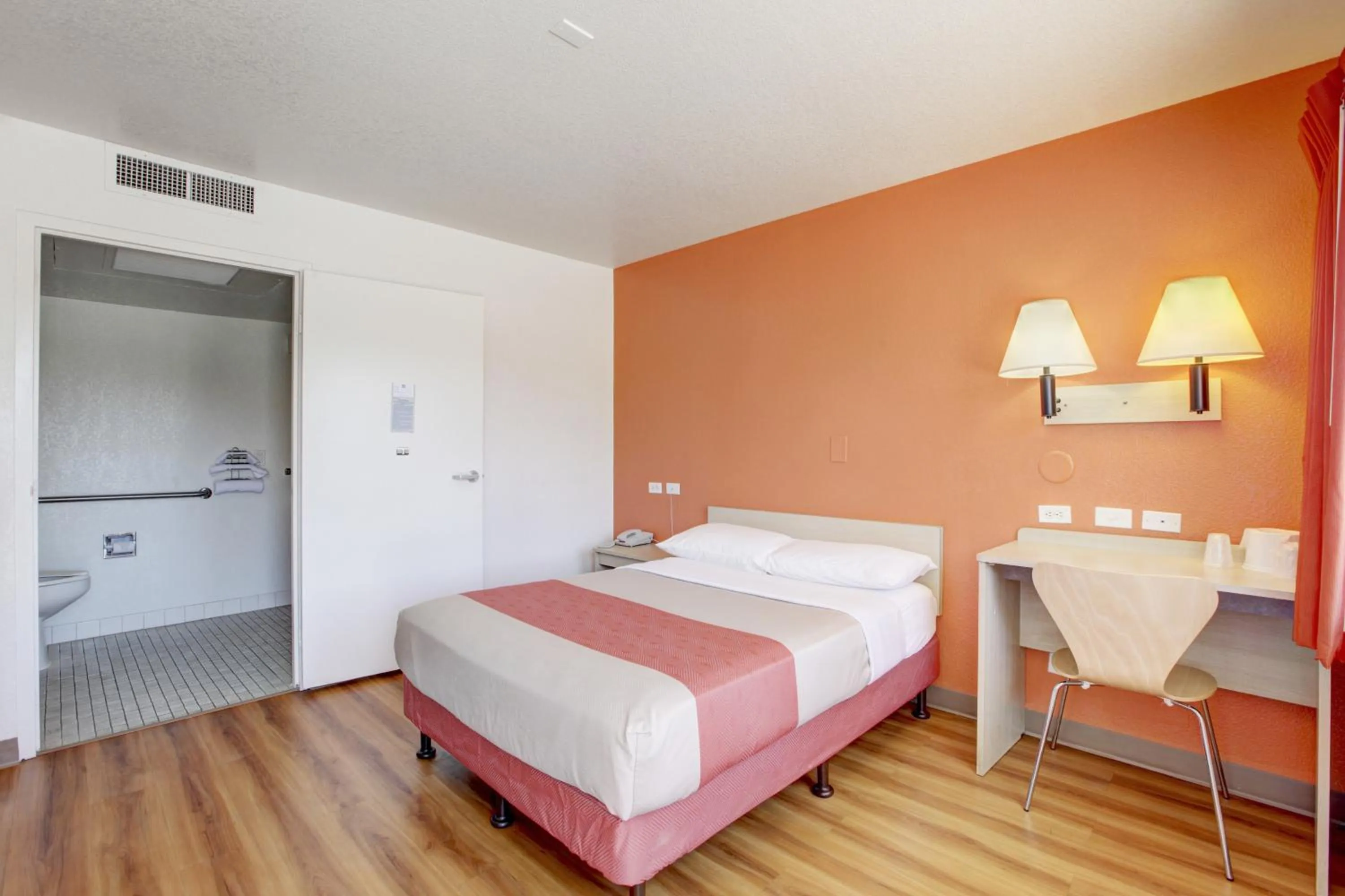 Bed in Motel 6-Corona, CA