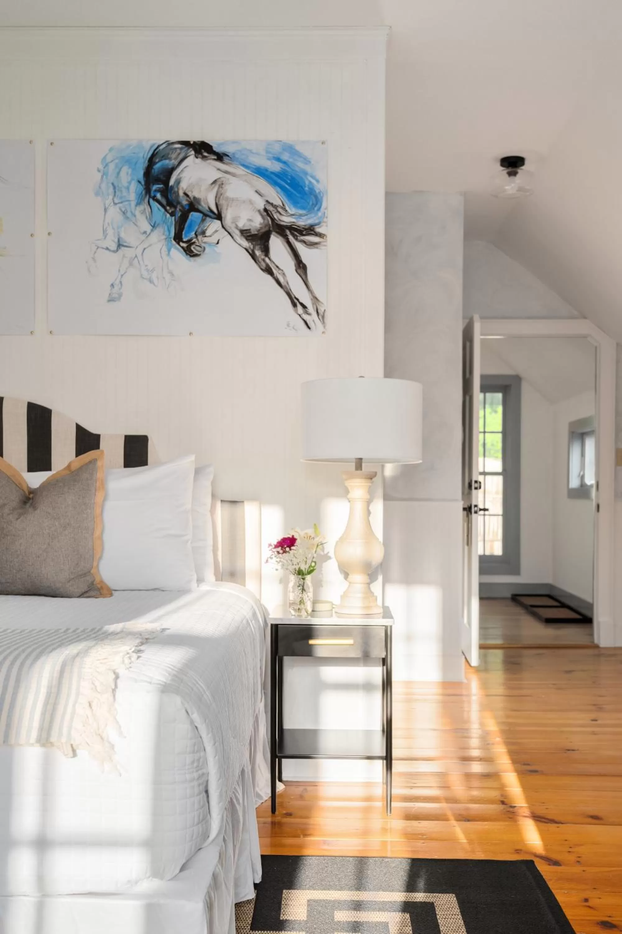 Decorative detail, Bed in Inn at Silver Maple Farm