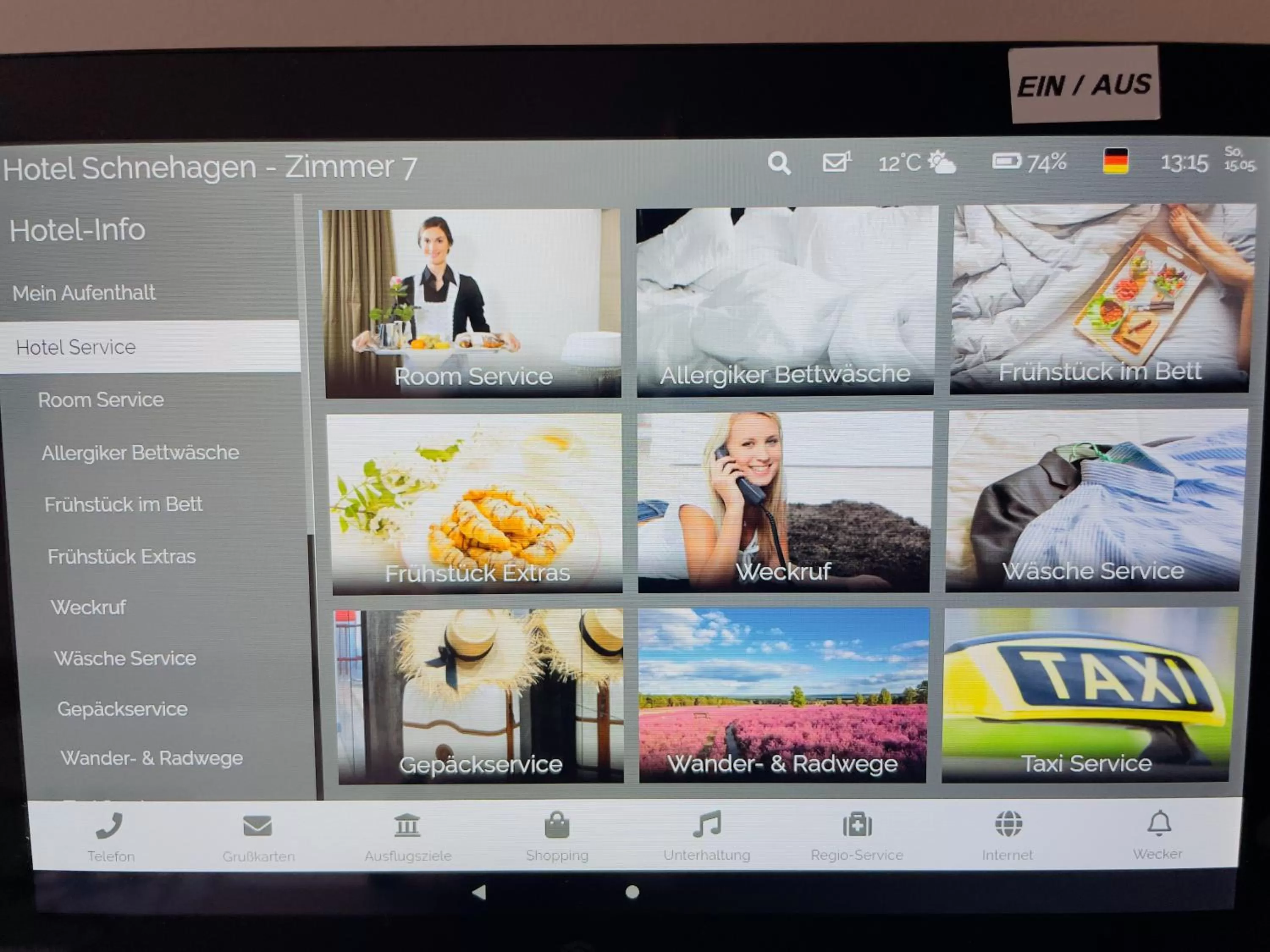 room service in Hotel Schnehagen