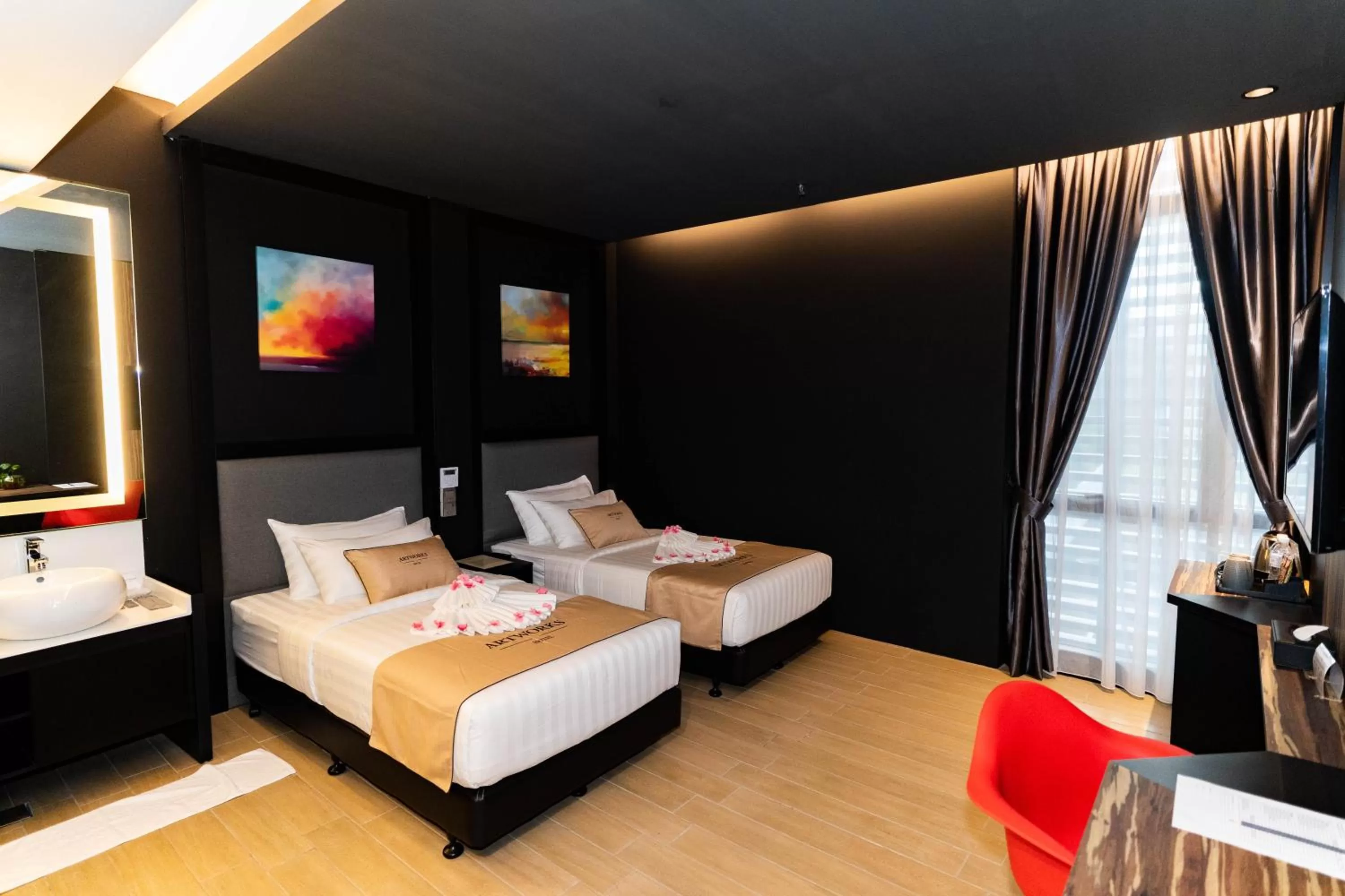 Bed in Artworks Hotel Ipoh