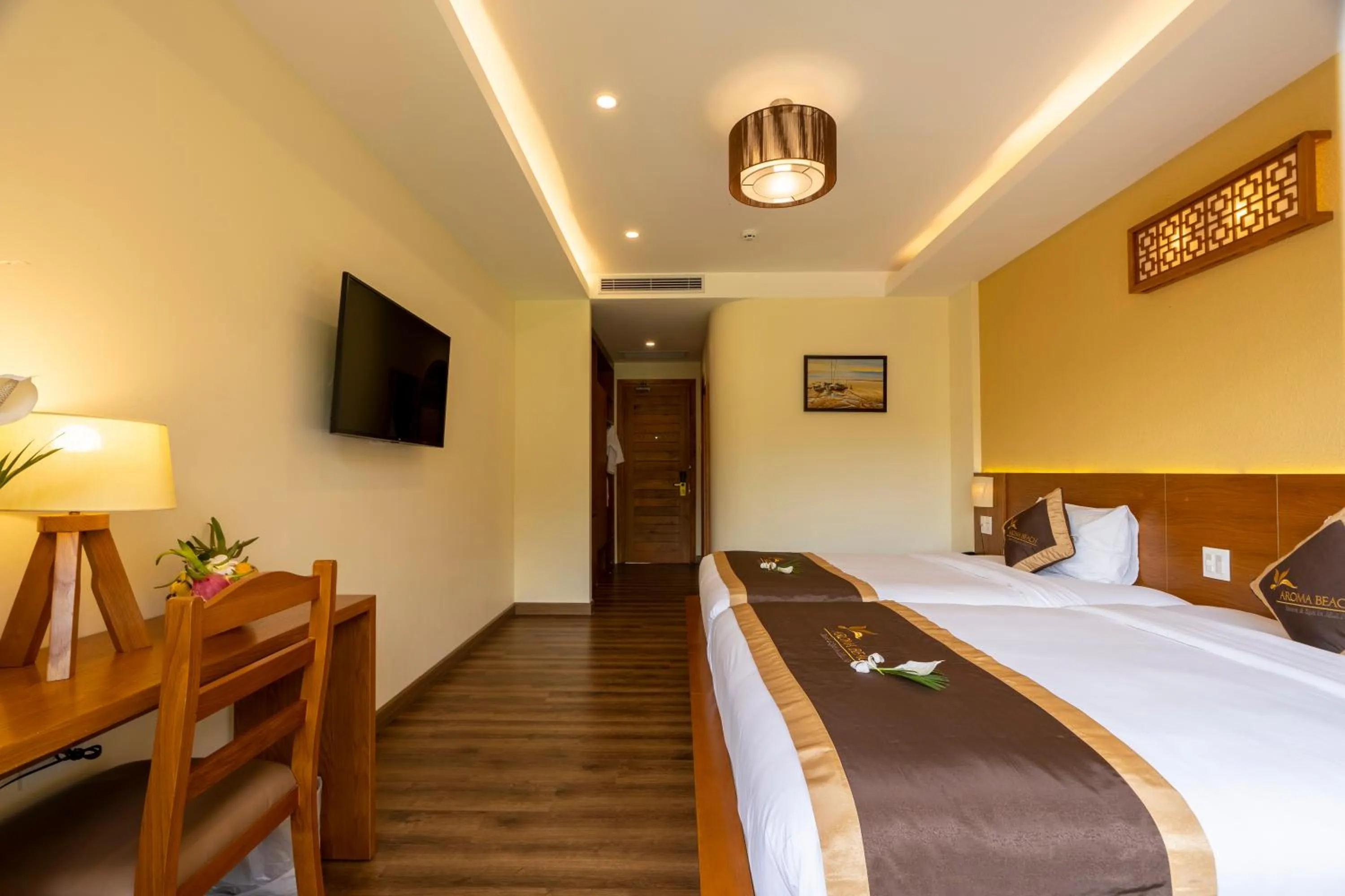 Bedroom, Bed in Aroma Beach Resort and Spa