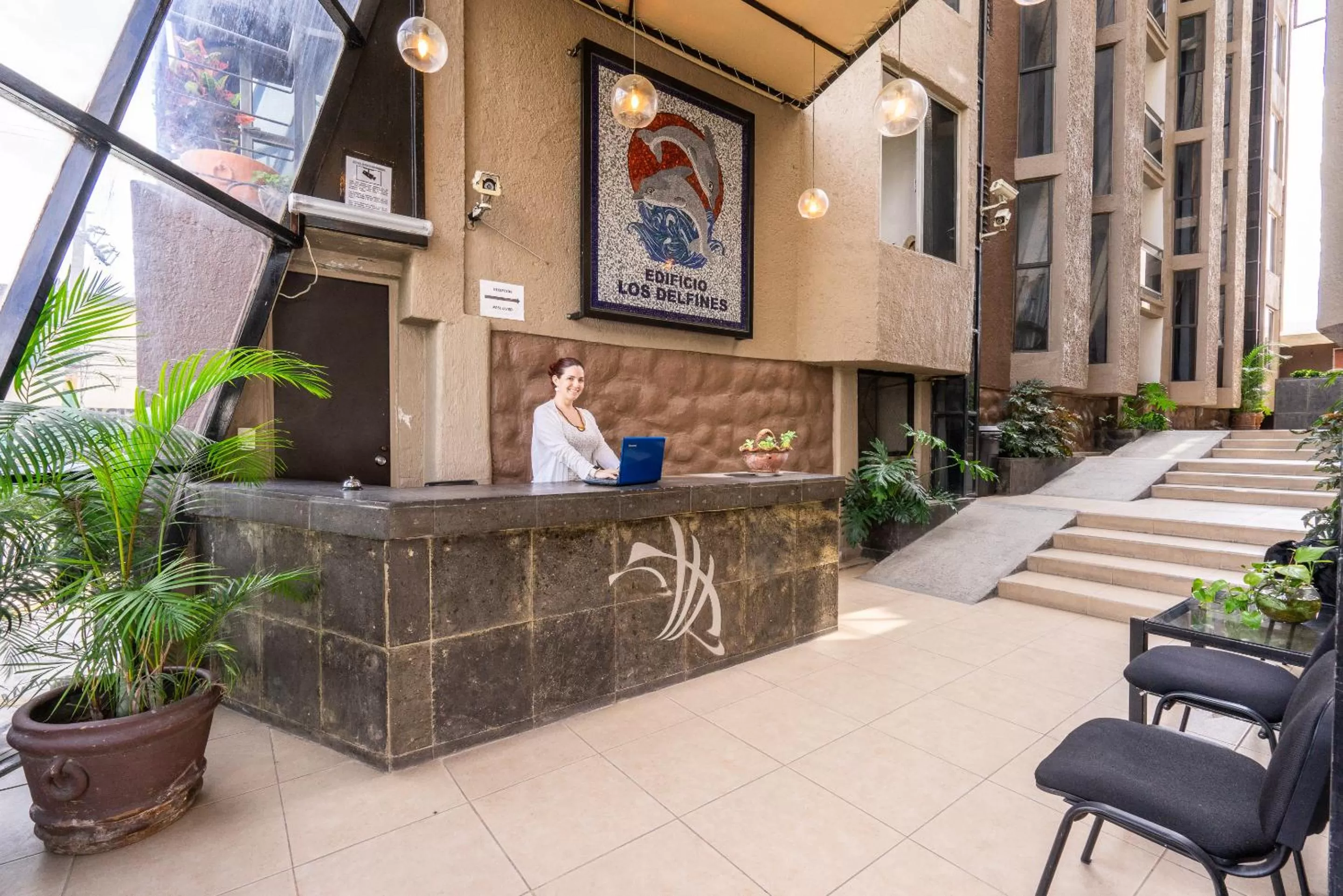 Lobby or reception in Hotel delf-inn