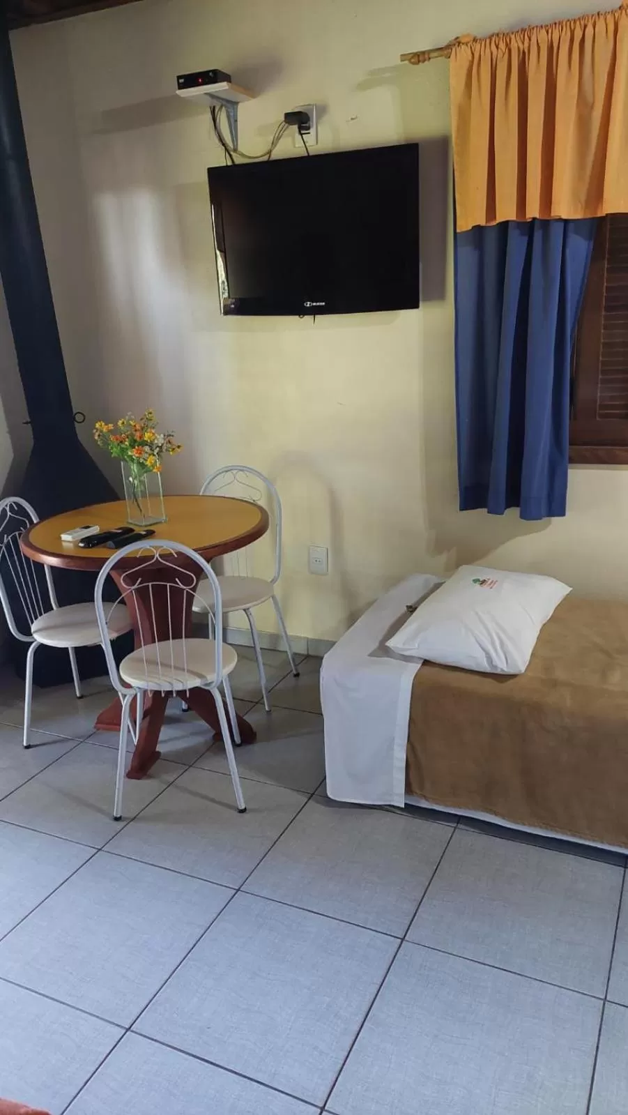 Bed in Pousada da Chacara