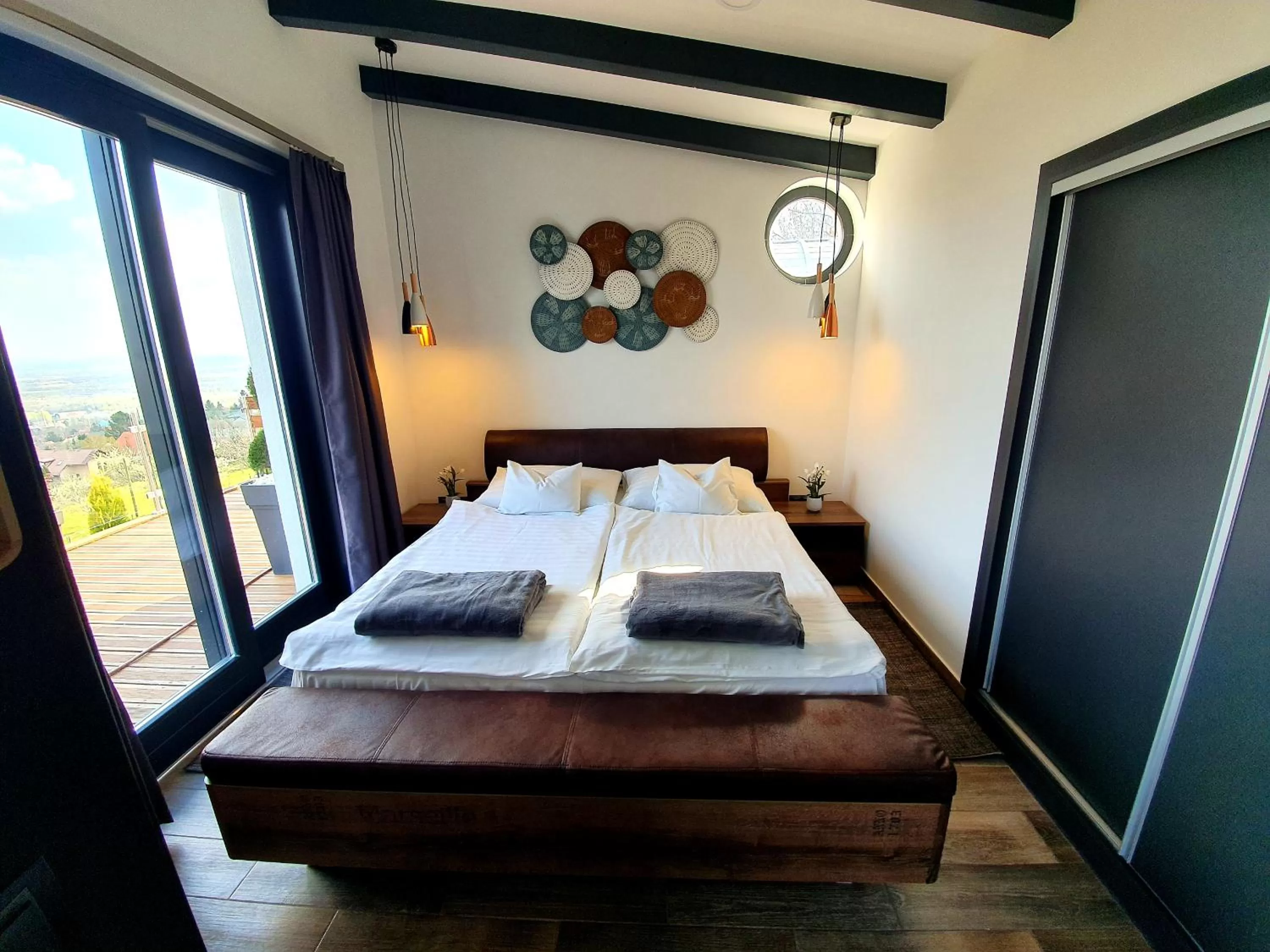 Bed in Bagoly Wellness Apartman