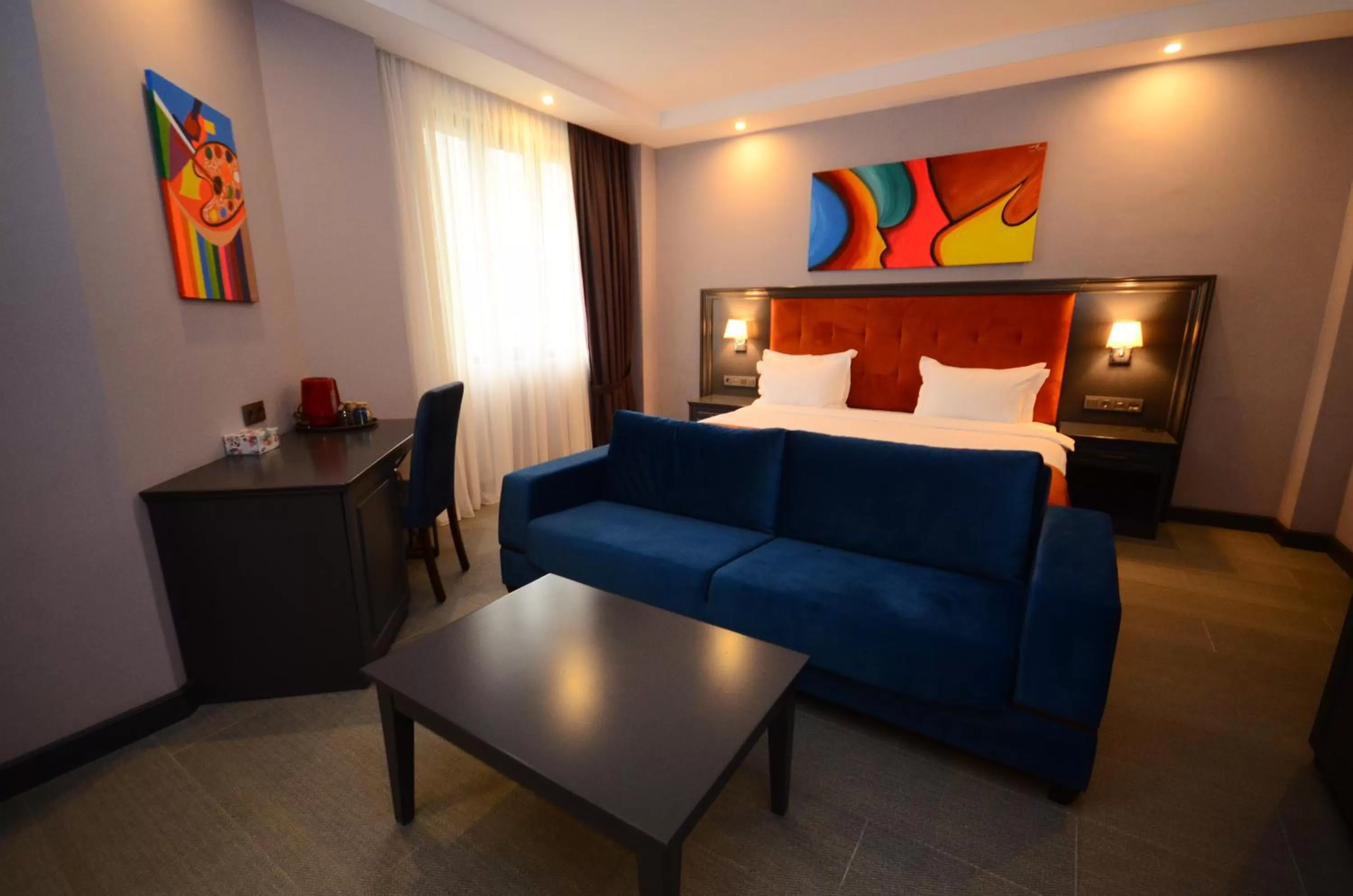 Seating area, Bed in Batumi Palm Hotel