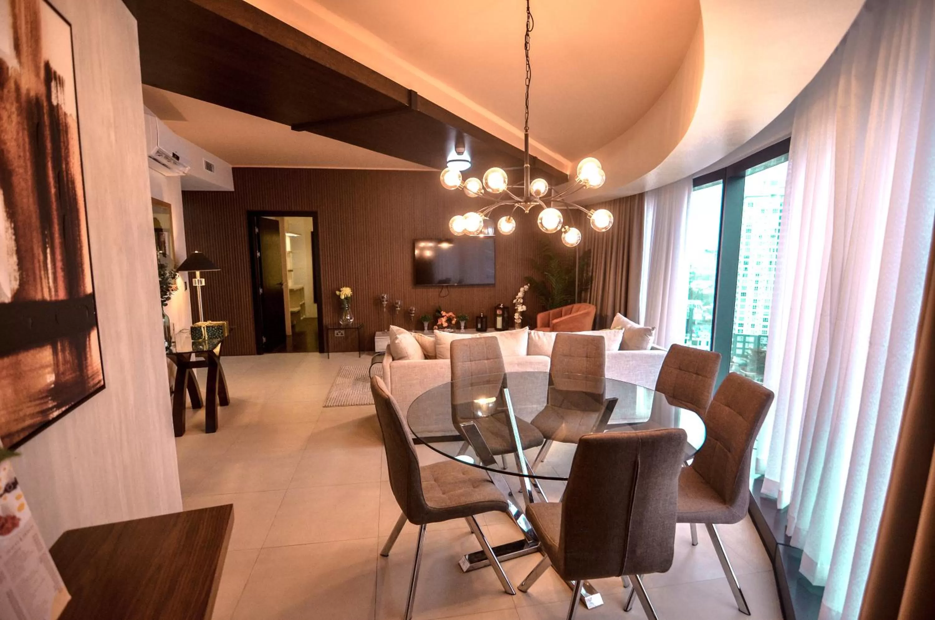 Dining area in AEON SUITES Staycation