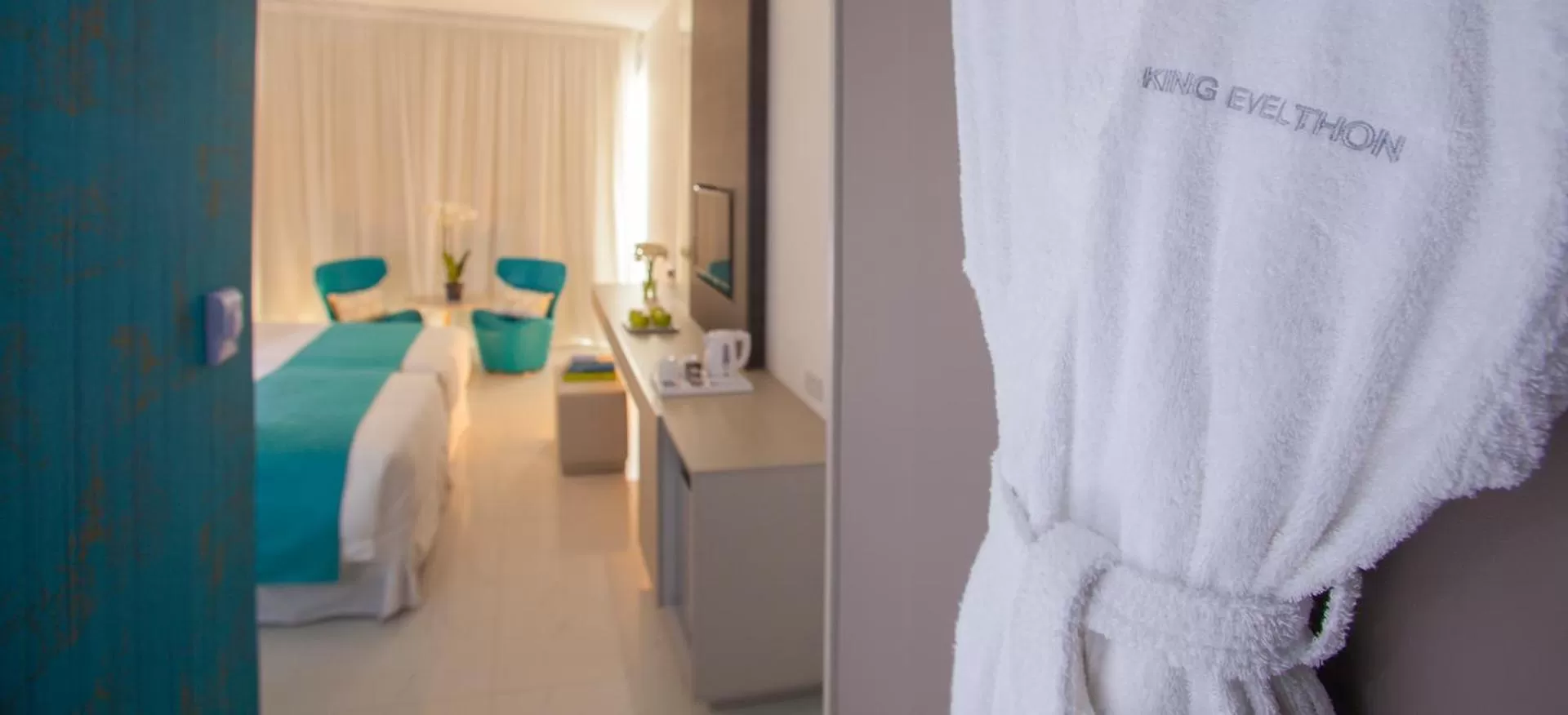 Photo of the whole room, Bed in King Evelthon Beach Hotel & Resort