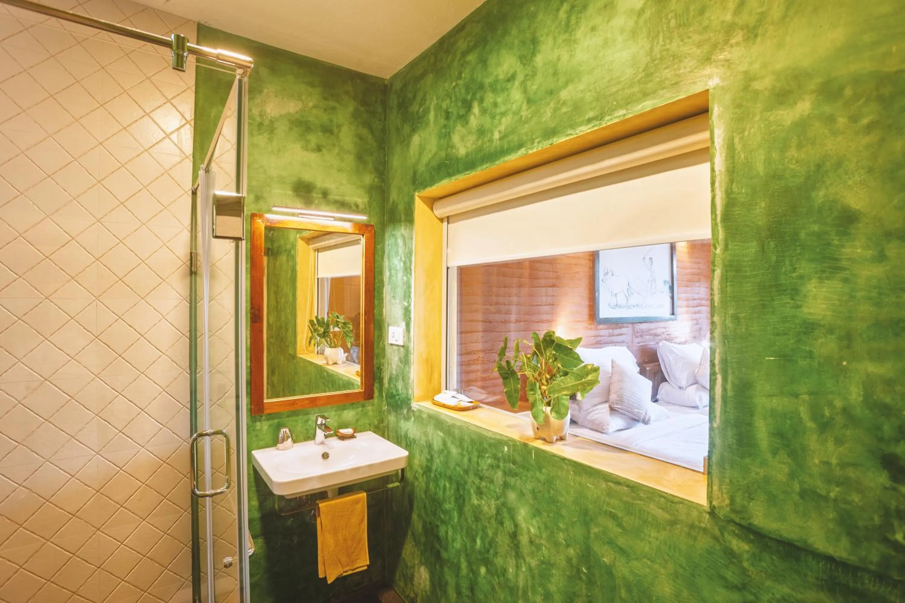 Bathroom in AMARA AYURVEDA RETREAT- Overlooking Evergreen Western Ghats an ecologically sustainable living space in Kovalam