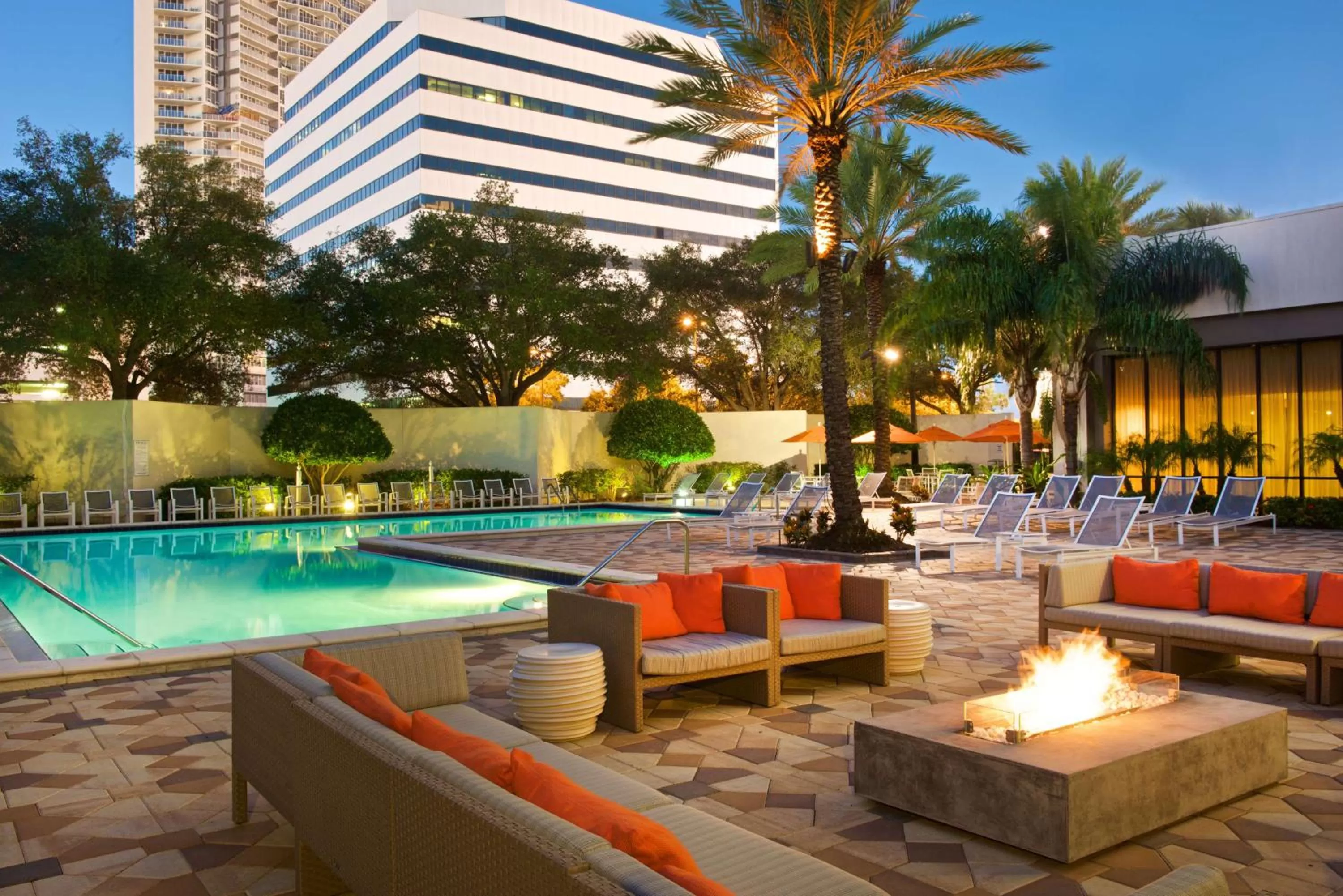 Pool view in Hilton St. Petersburg Bayfront