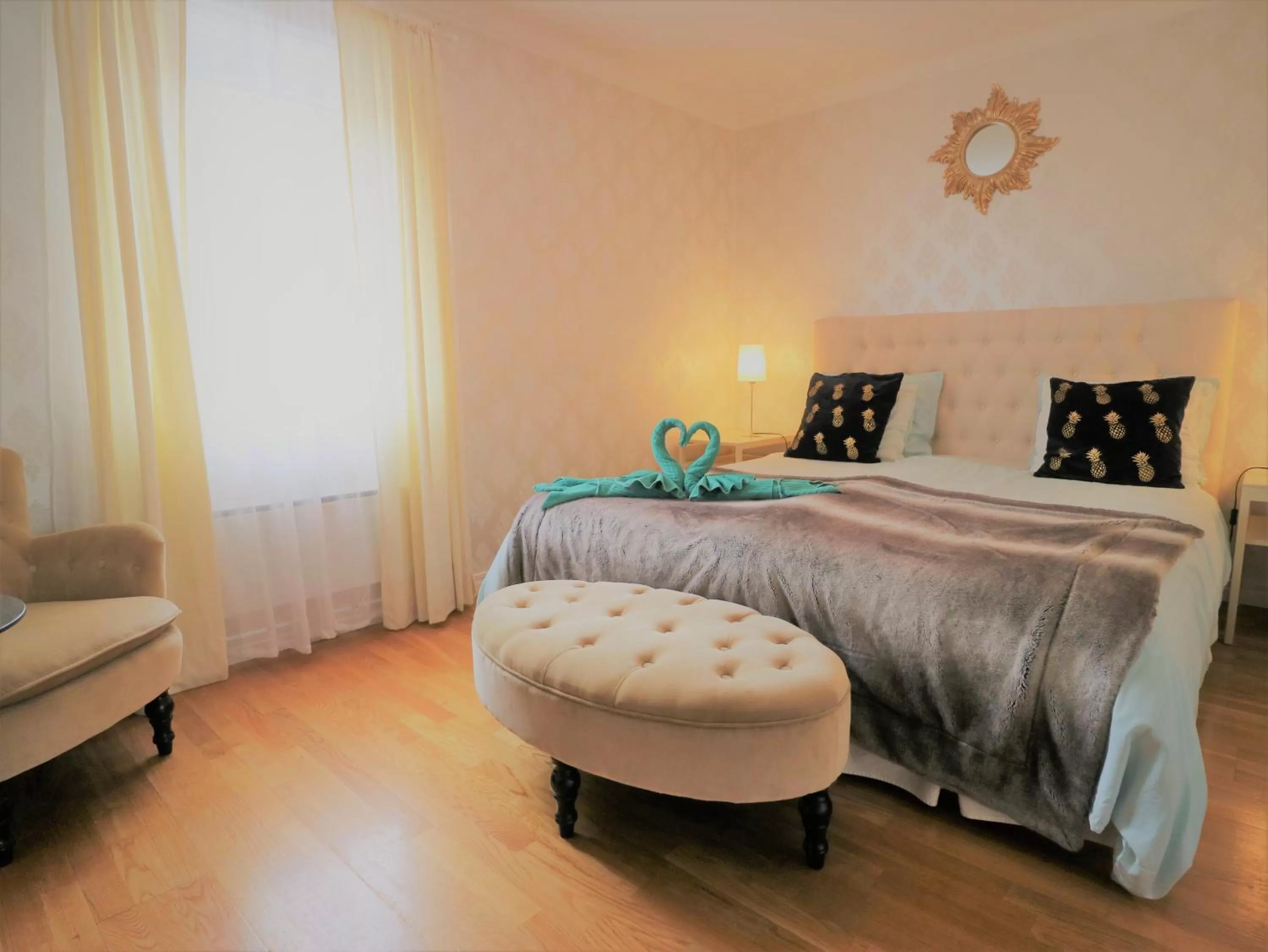 Bed in Vänerport Lakefront Hotell