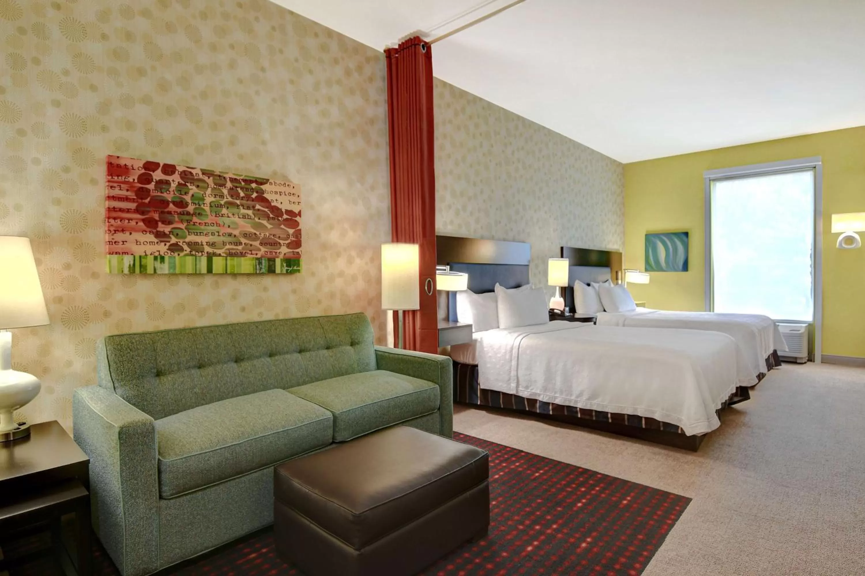 Living room, Bed in Home2Suites by Hilton Augusta