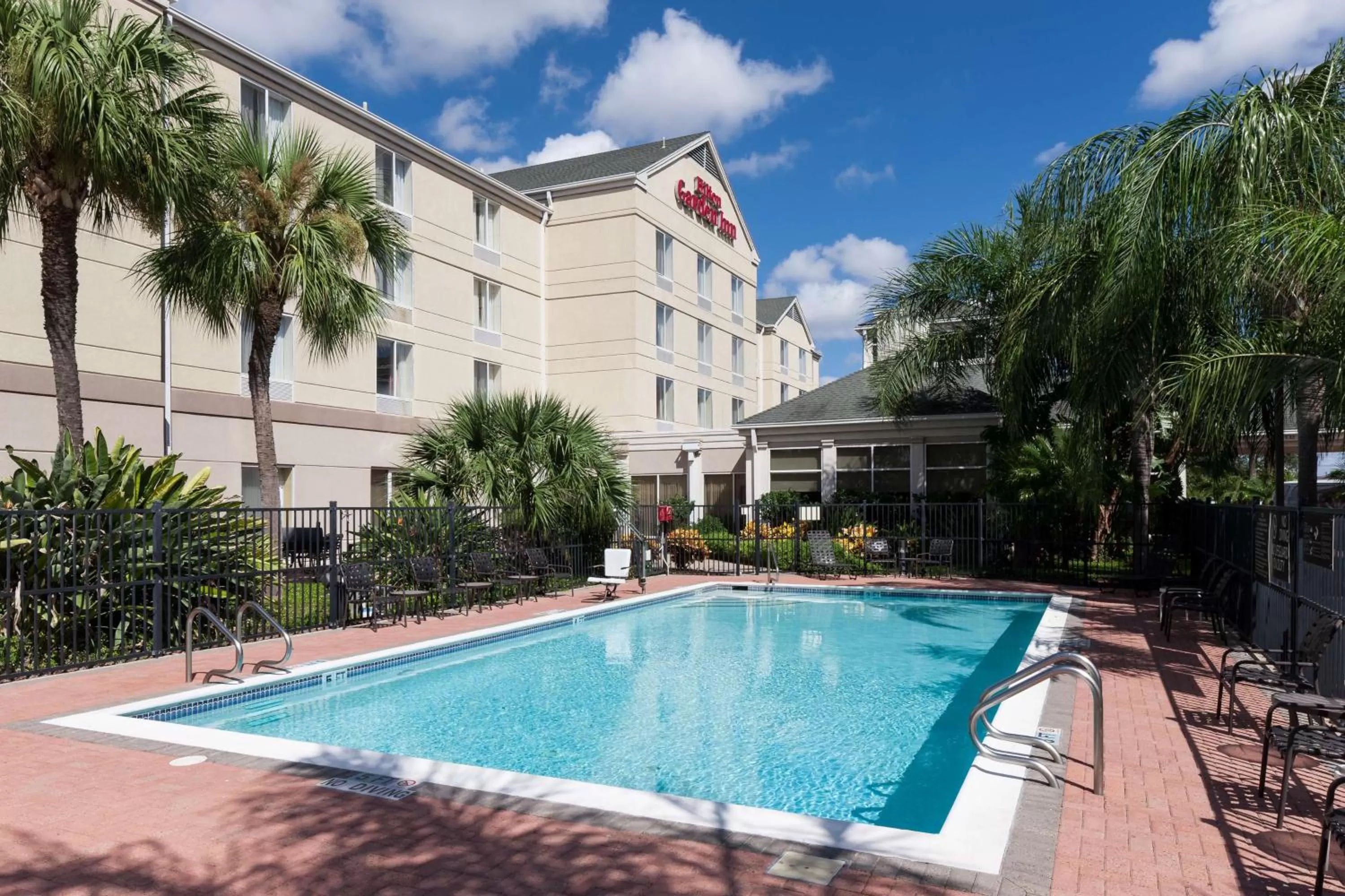Pool view in Hilton Garden Inn McAllen Airport