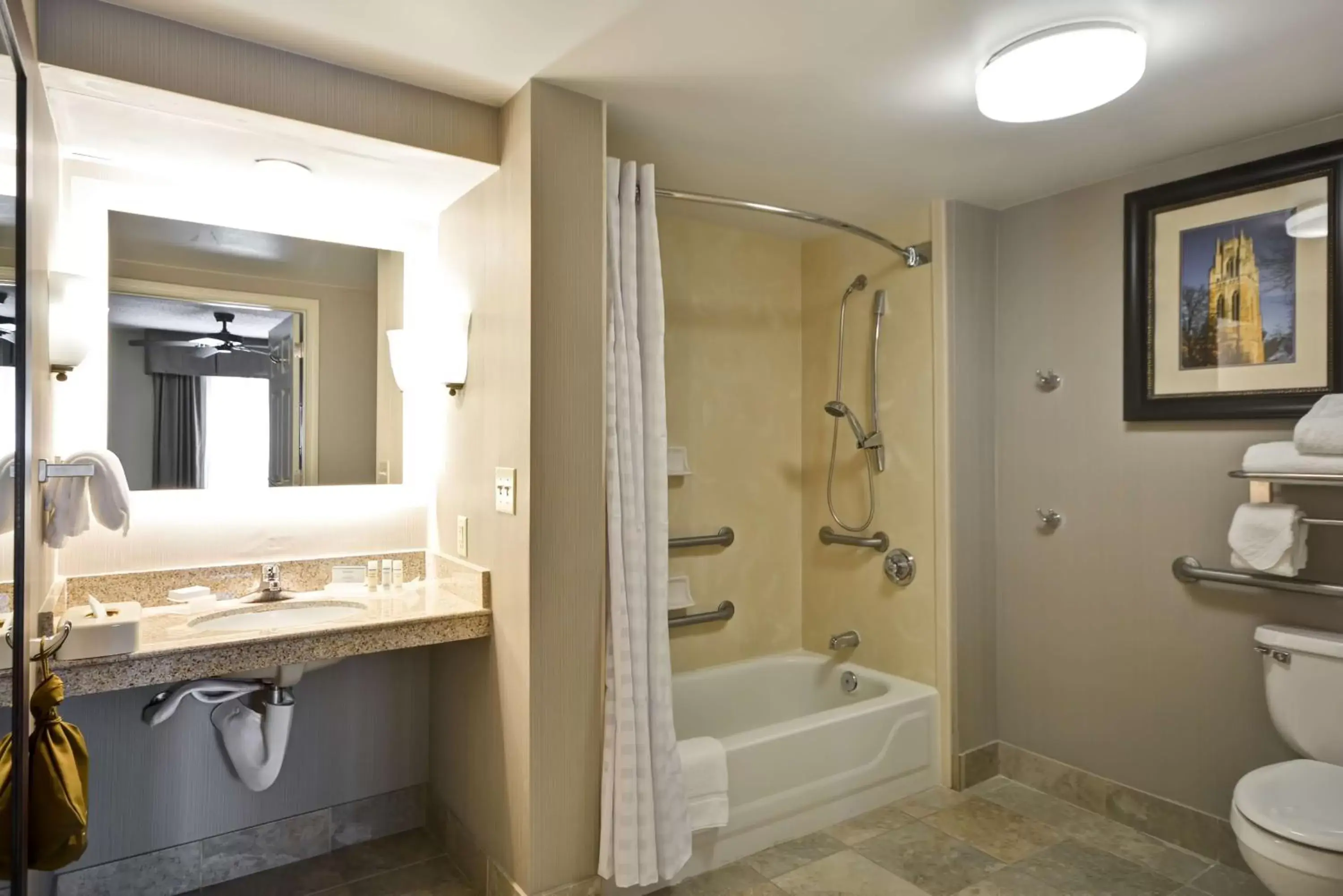 King Suite - Mobility/Hearing Accessible with Bath Tub - Non-Smoking in Homewood Suites Durham-Chapel Hill I-40 King Suite - Mobility/Hearing Accessible with Bath Tub - Non-Smoking in Homewood Suites Durham-Chapel Hill I-40