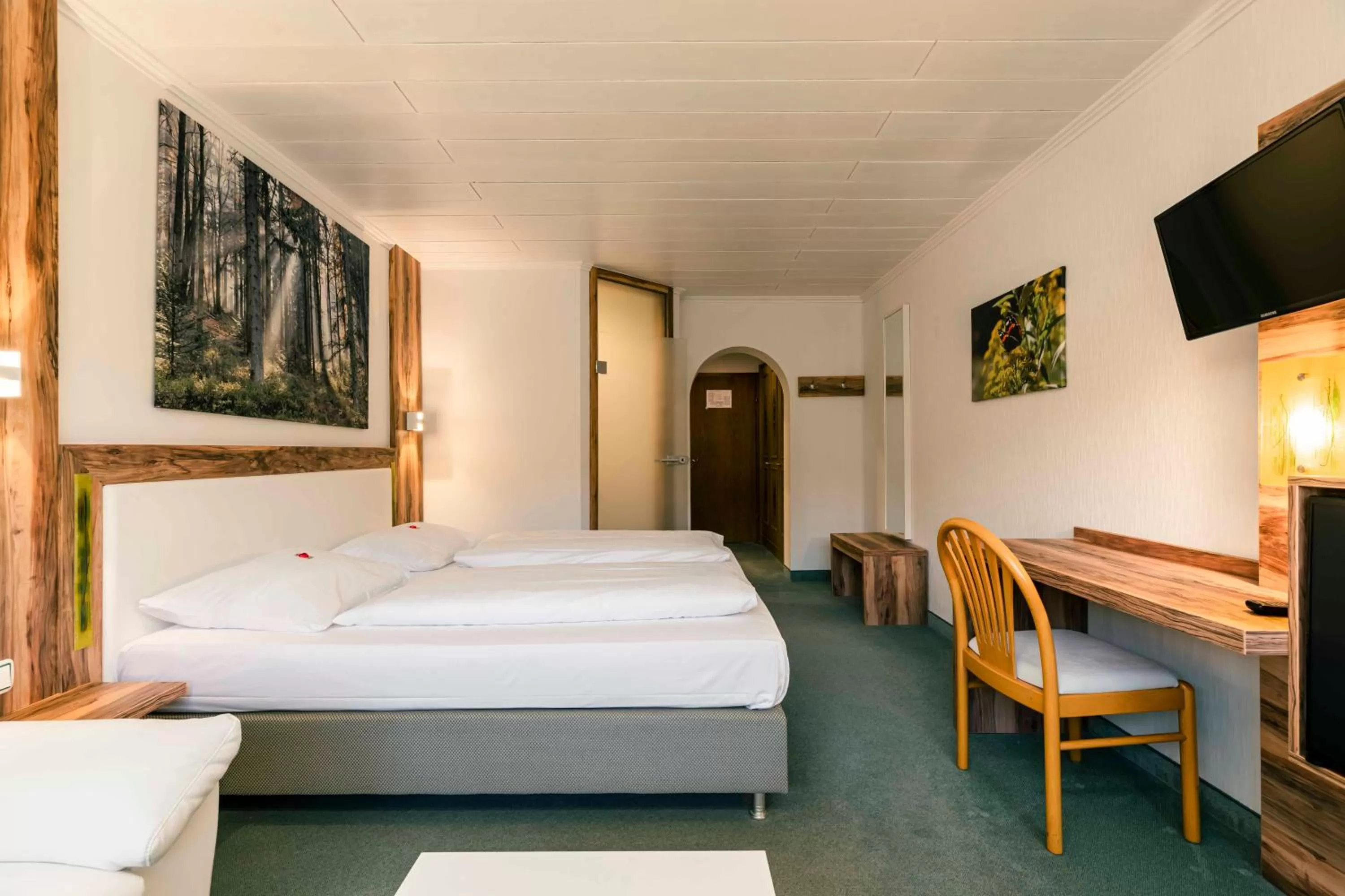 Bed in Landhotel GrünWies -Bonsai-Wellness Garni