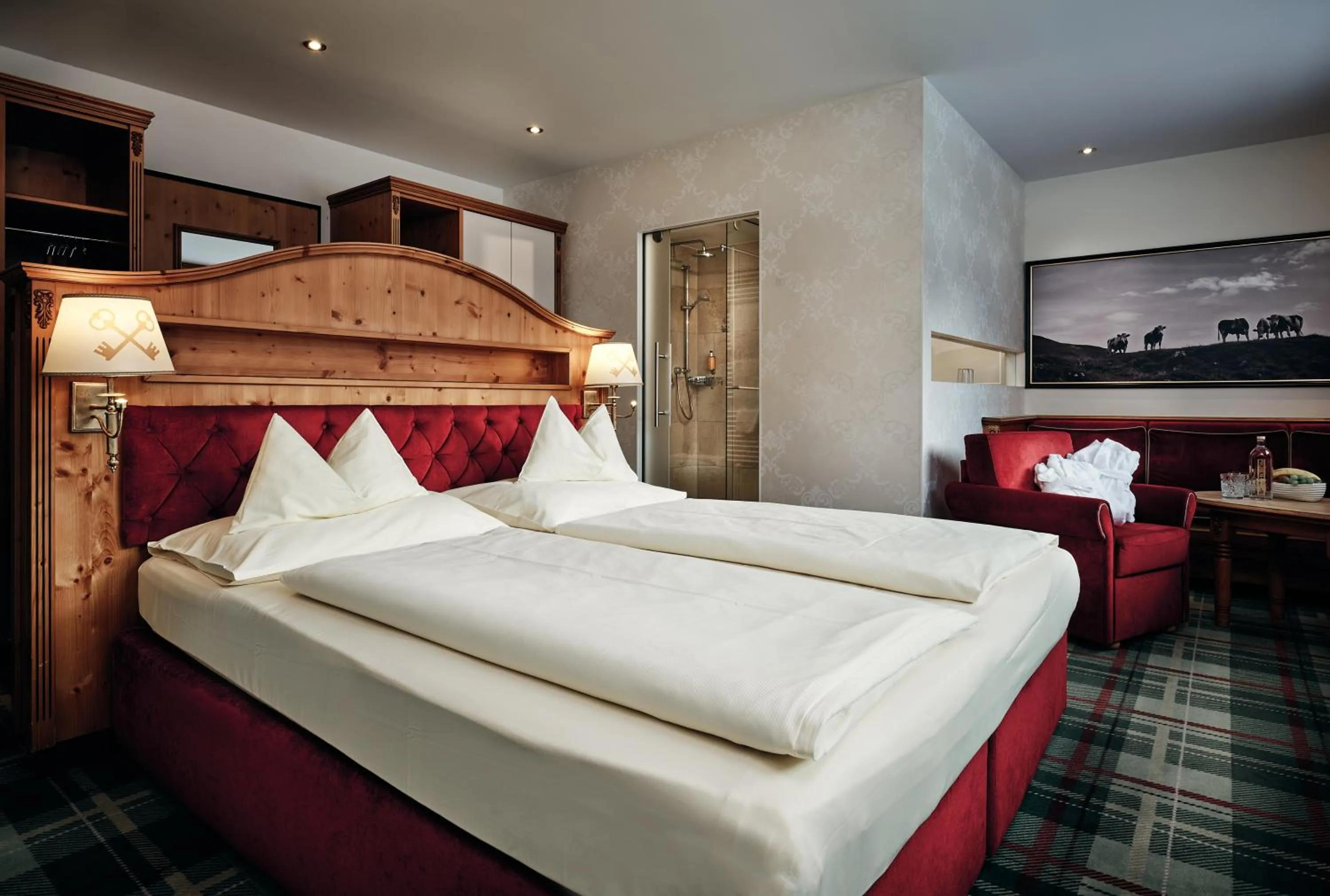 Seating area, Bed in Hotel Pichlmayrgut