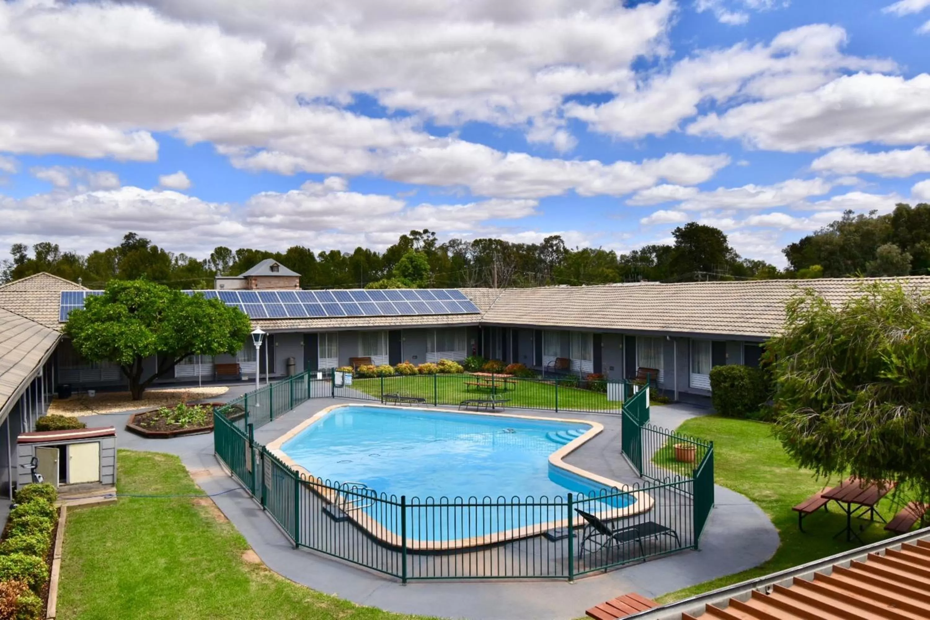 Pool view in Townhouse Motel Cowra