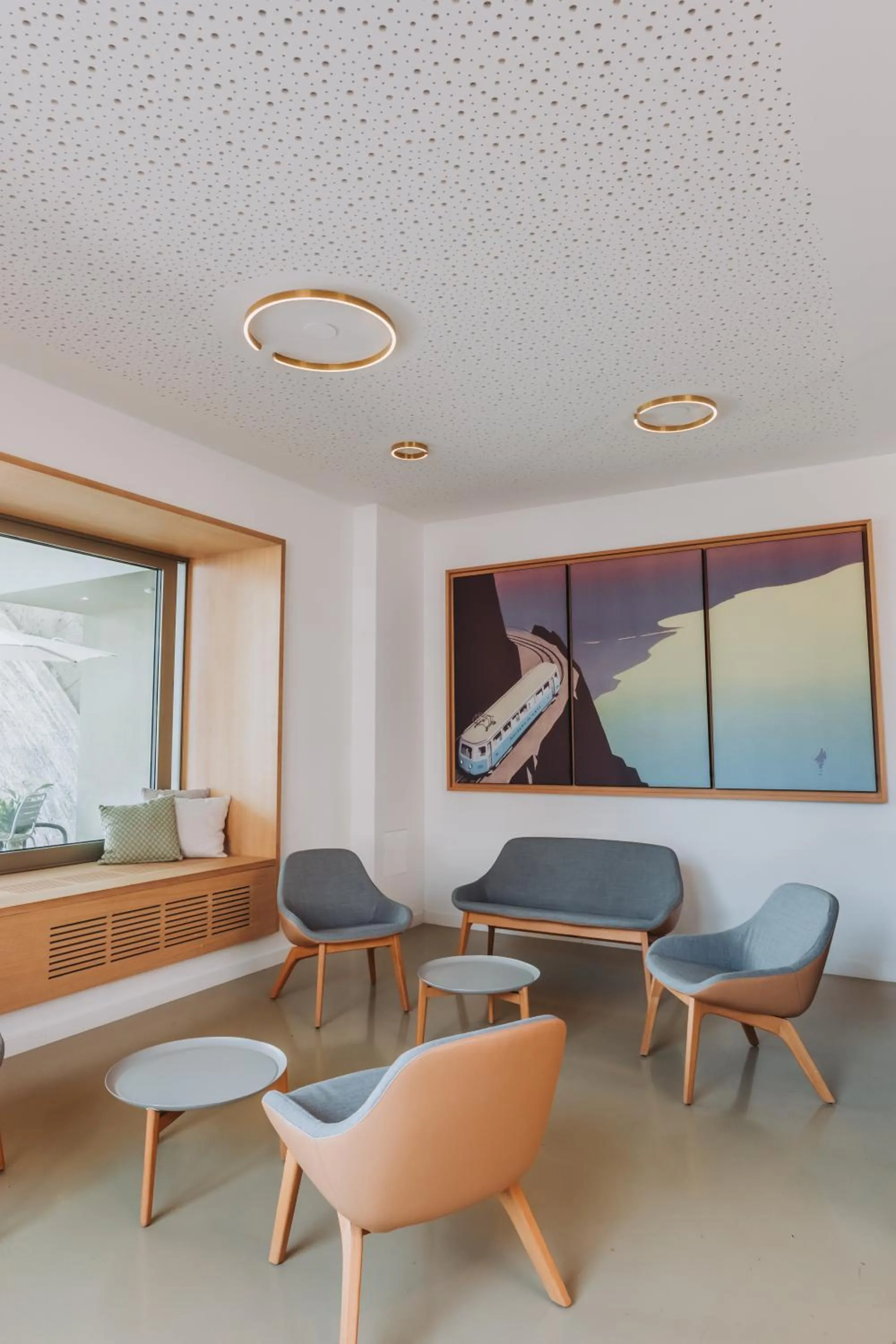 Lobby or reception in Montreux Youth Hostel