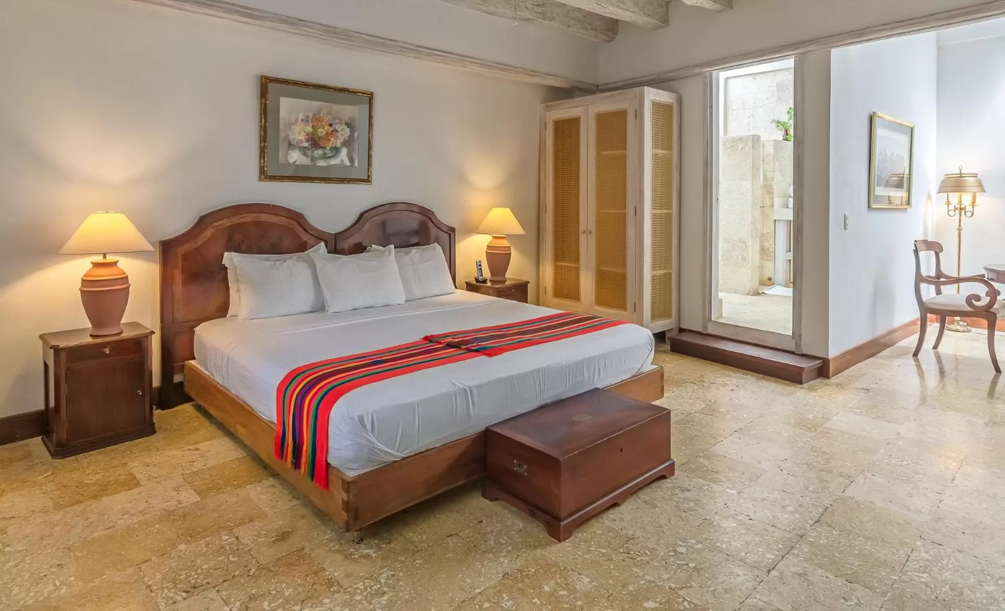 Bed in Casa Pizarro Hotel Boutique