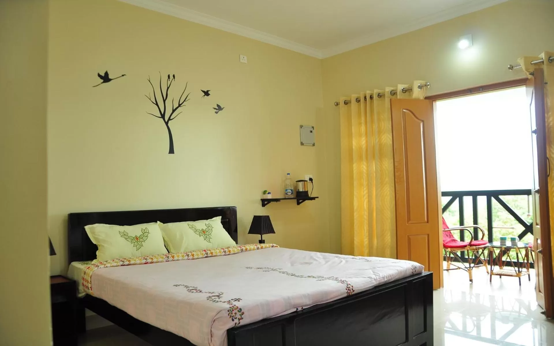 Bed in Woodrose Resort