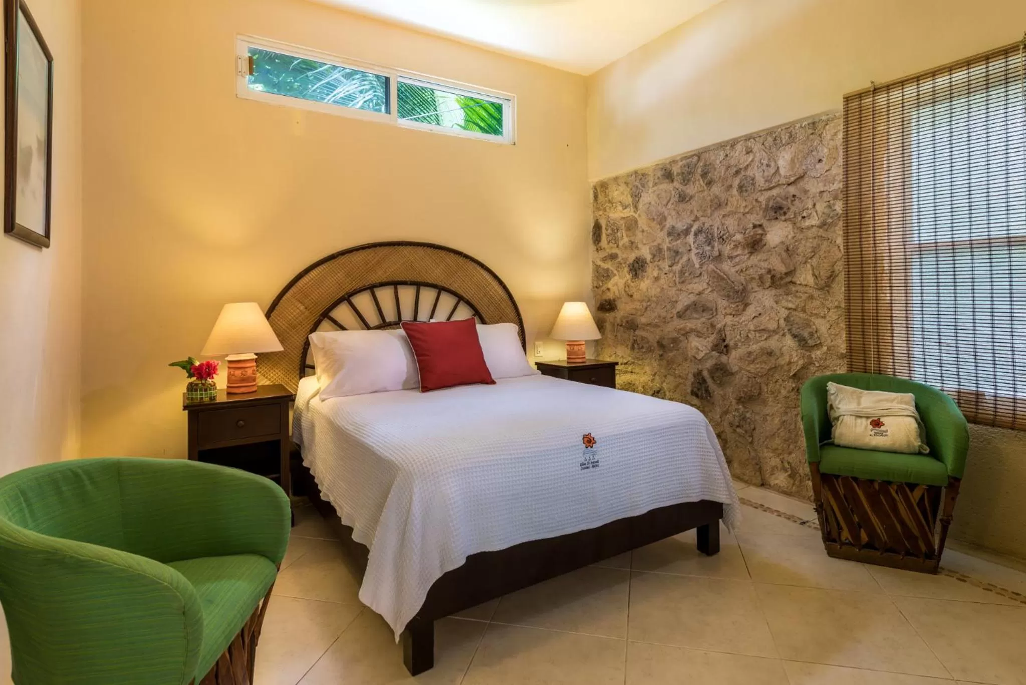 Bed in Villas El Encanto Cozumel