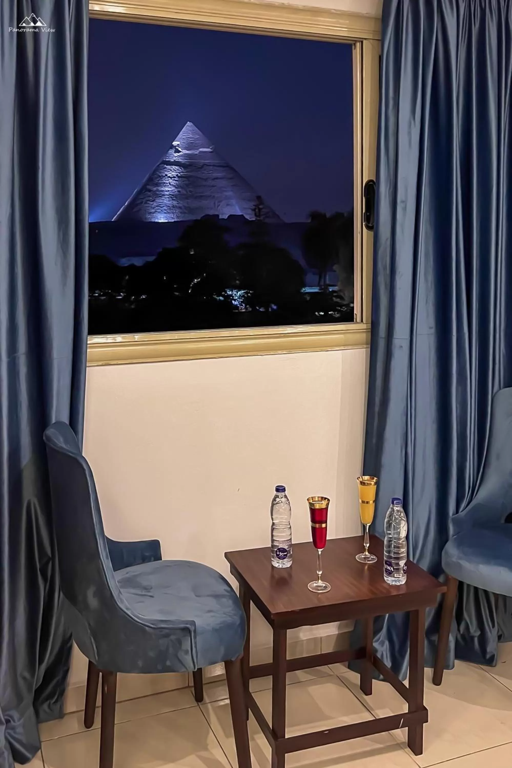 View (from property/room) in PANORAMA view pyramids