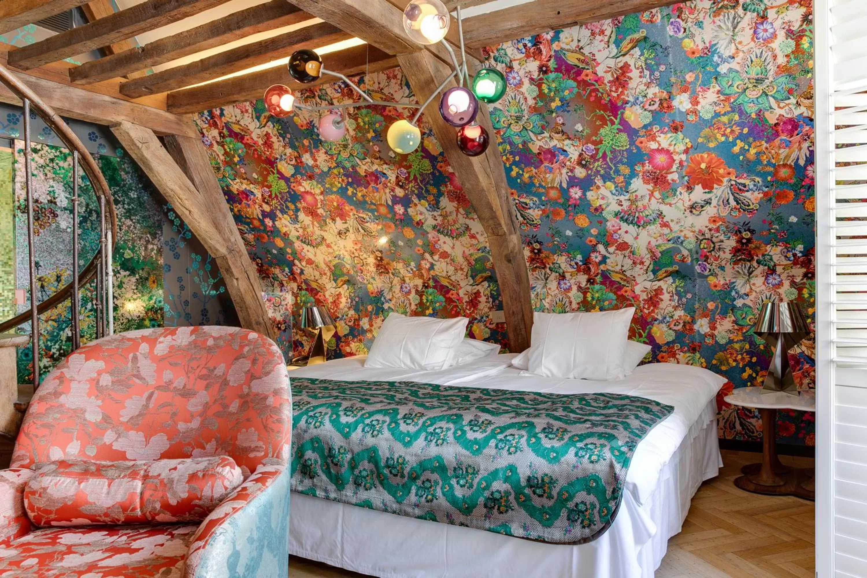 Bed in Hotel De Witte Lelie -Small Luxury Hotels of the World