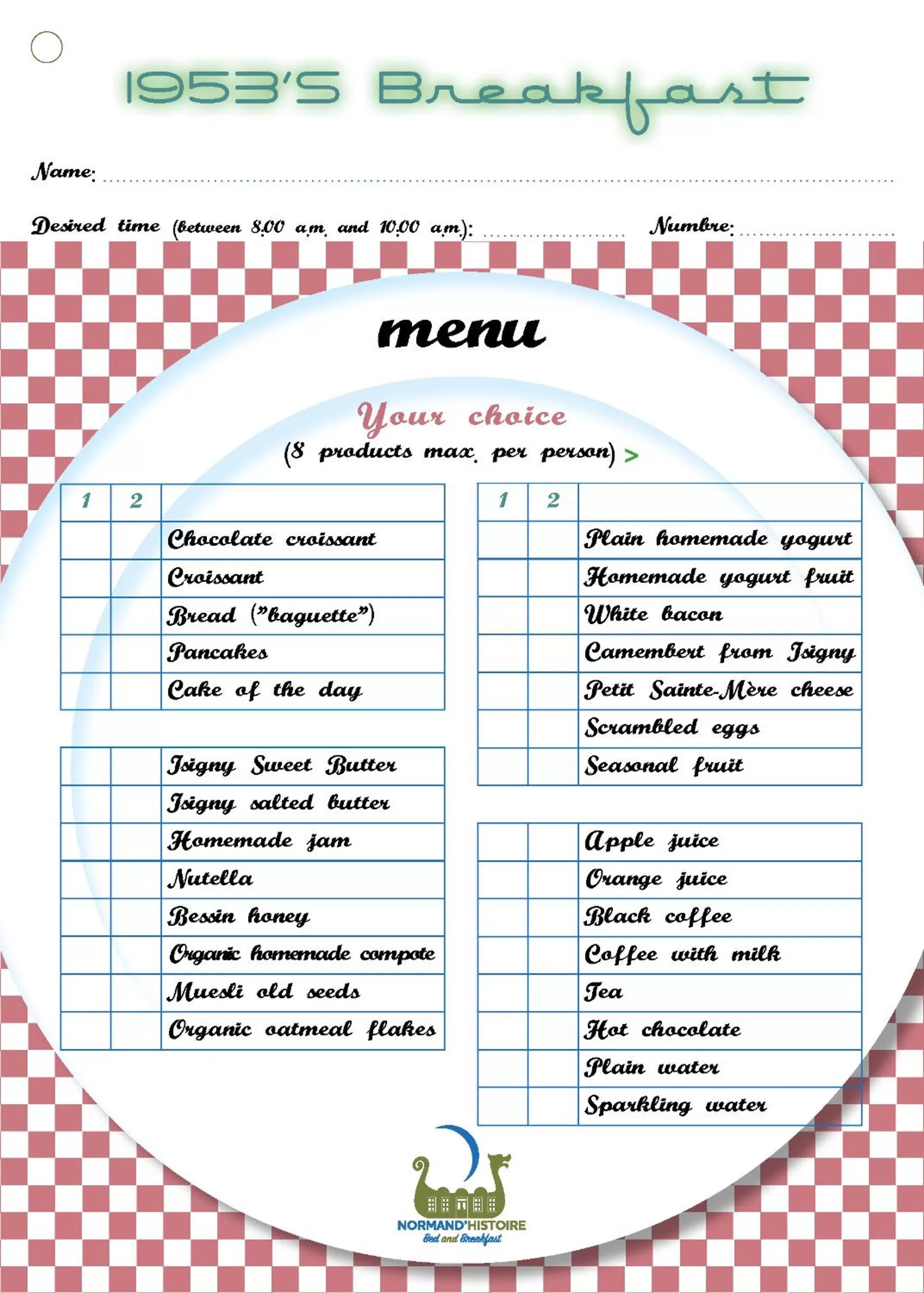 Food and drinks in Normand'Histoire Chambres d'Hôtes