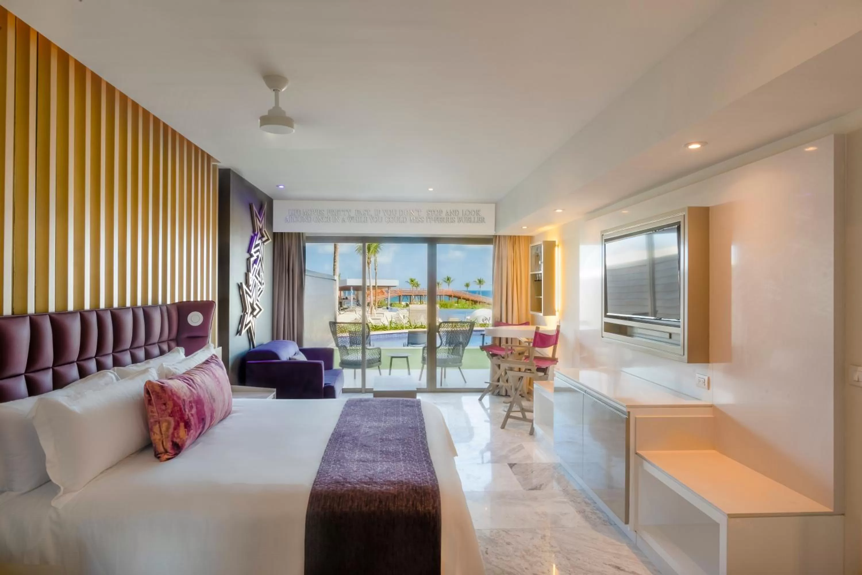 Bedroom, Bed in Planet Hollywood Cancun by Royalton, An Autograph Collection All-Inclusive Resort