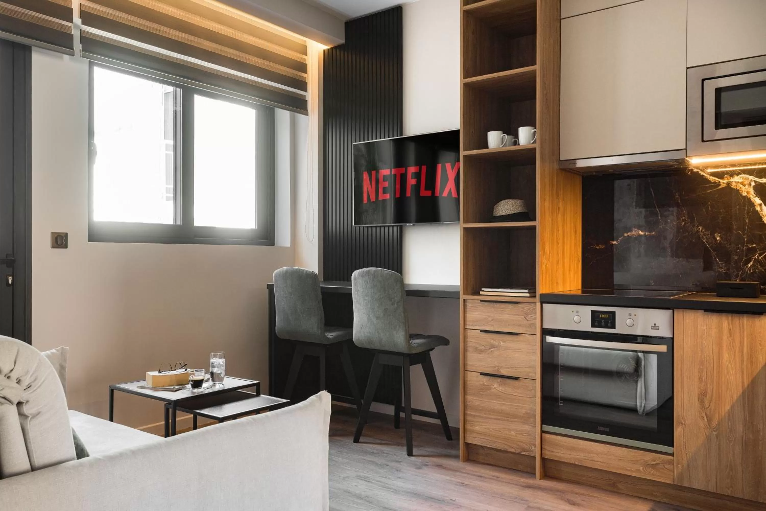 TV and multimedia in LUX&EASY Athens Downtown Apartments