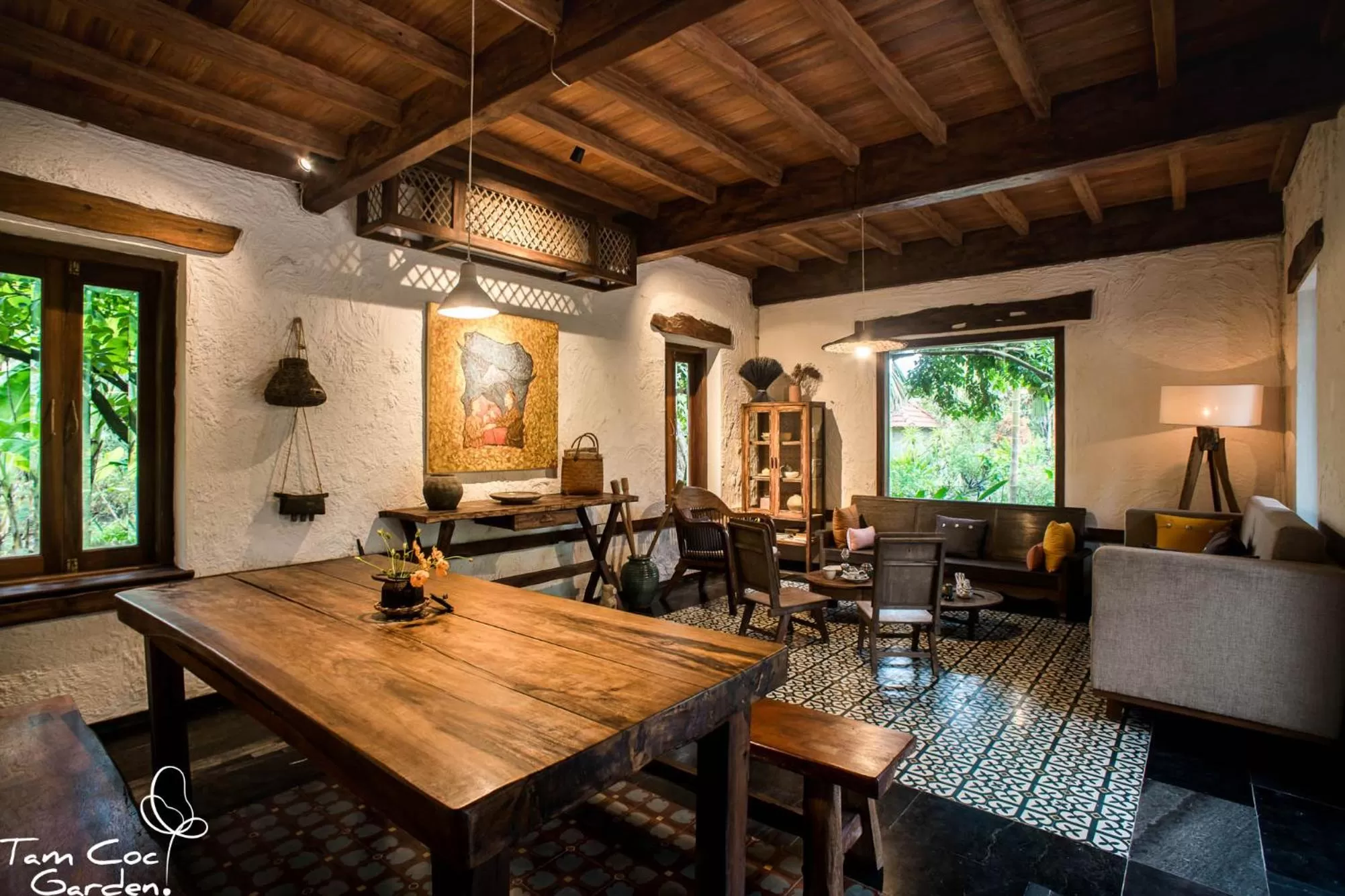 Living room in Tam Coc Garden Resort