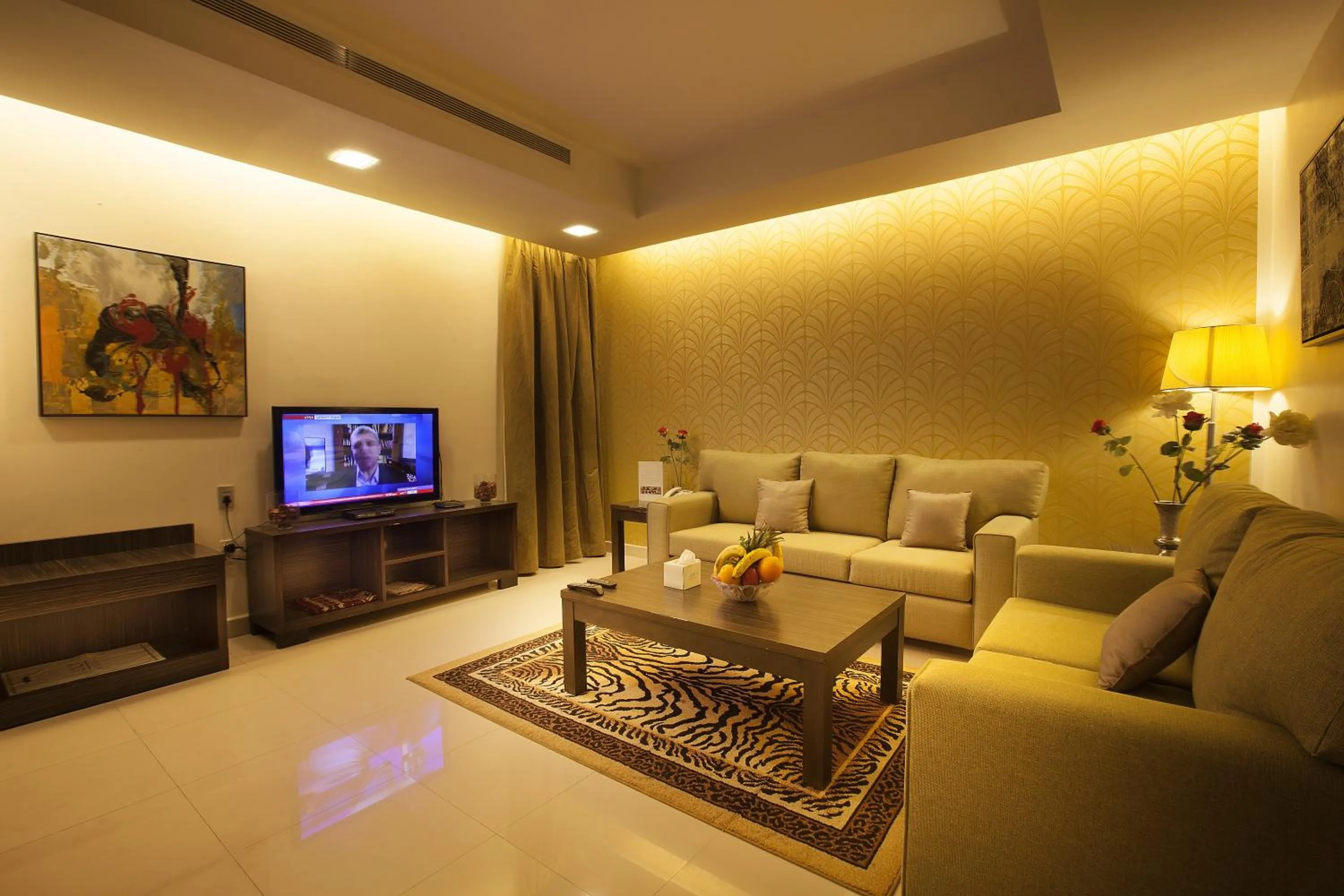 Living room in Hayat Watheer for serviced Apartment