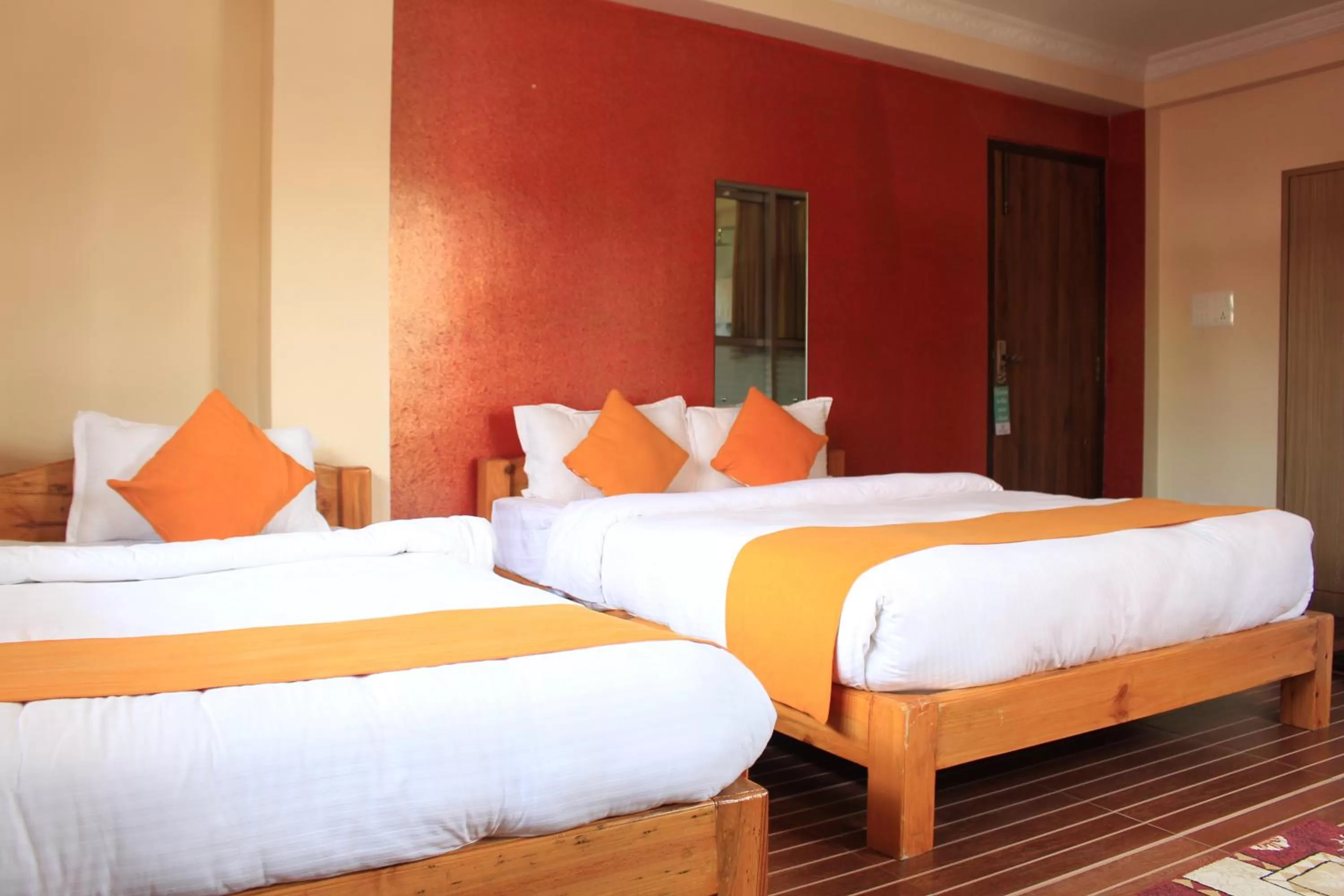 Bed in Dhulikhel boutique hotel