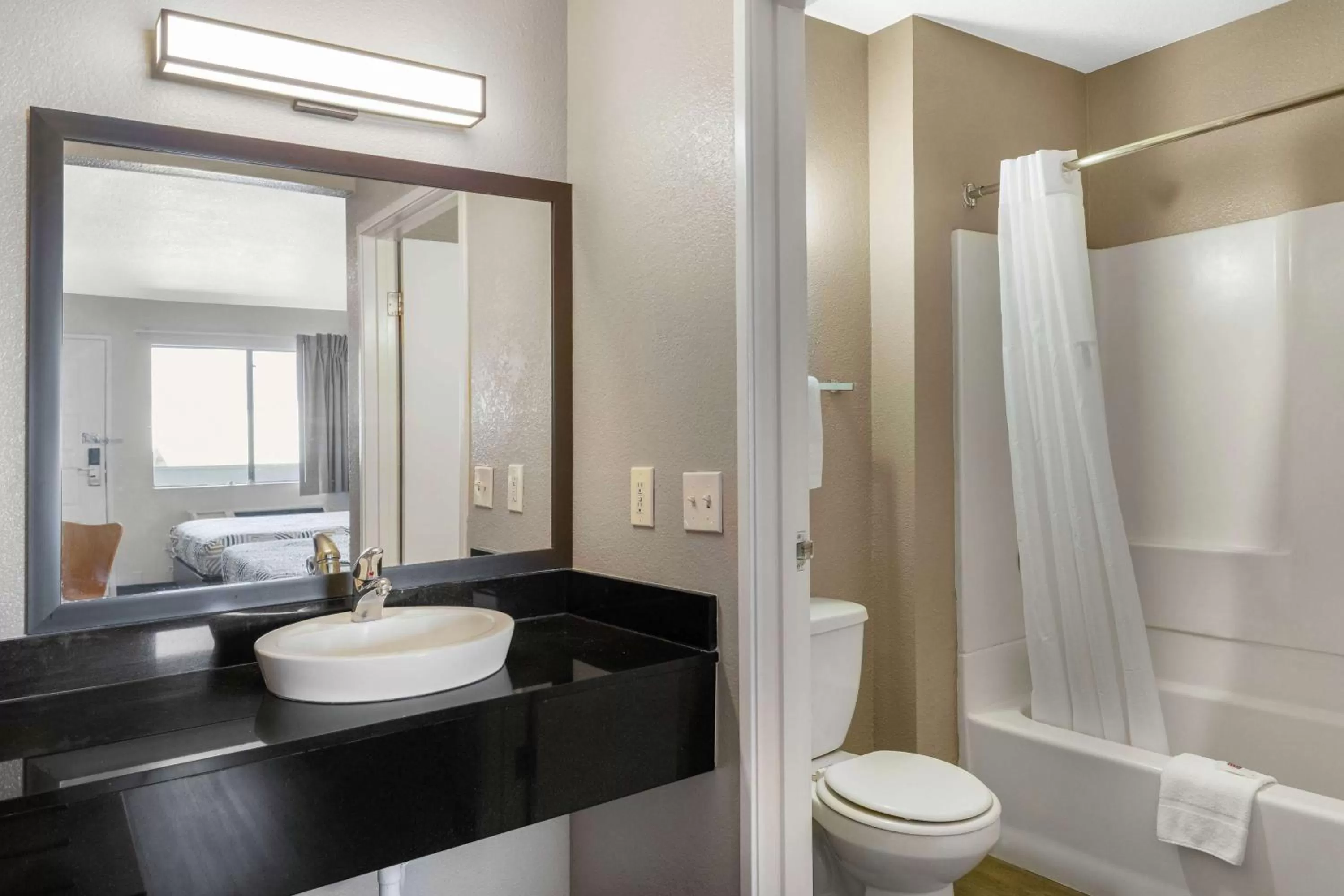 Bathroom in Motel 6-Merced, CA - North