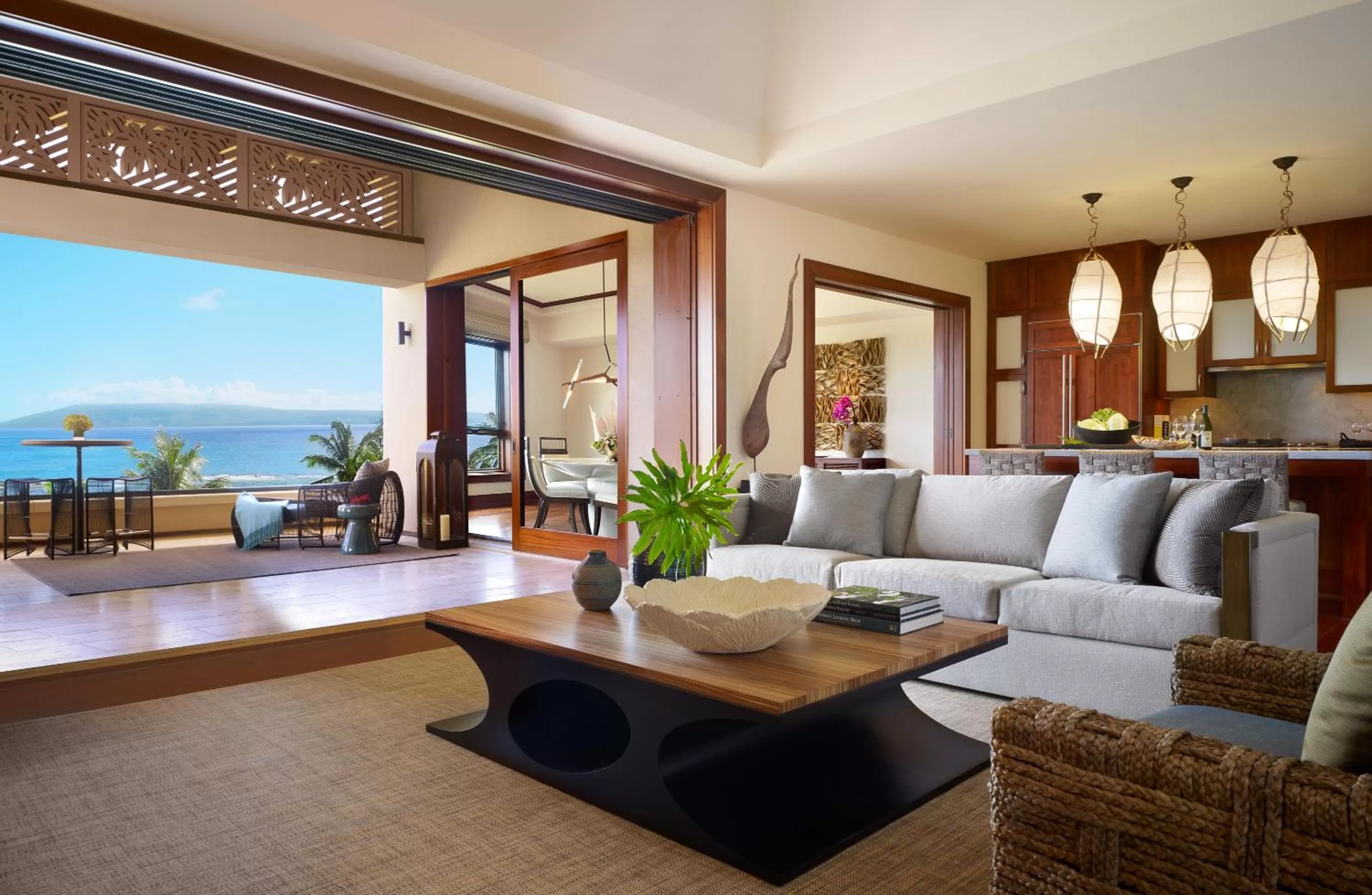 Living room in Montage Kapalua Bay