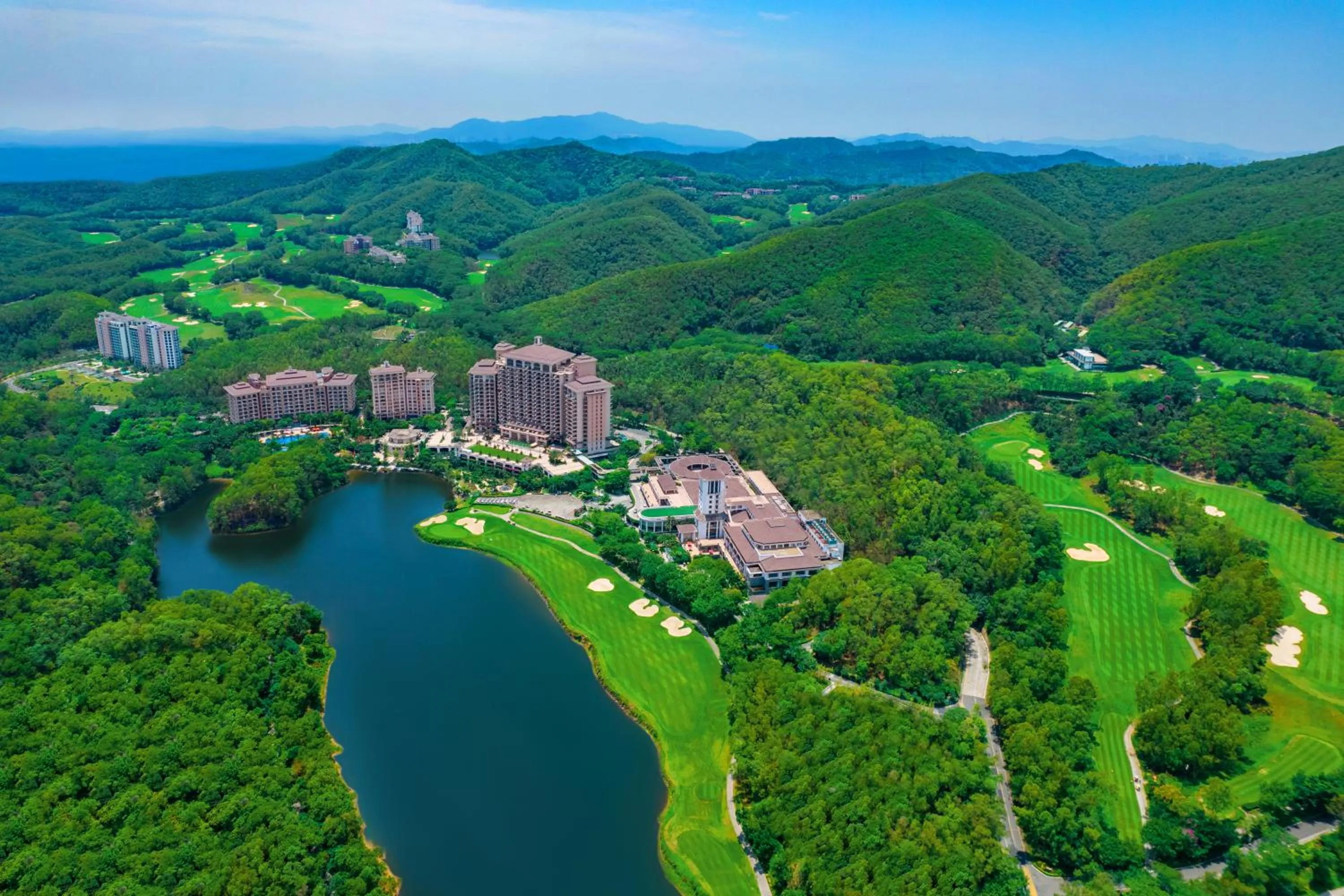 Bird's eye view in Mission Hills Hotel Resorts Dongguan