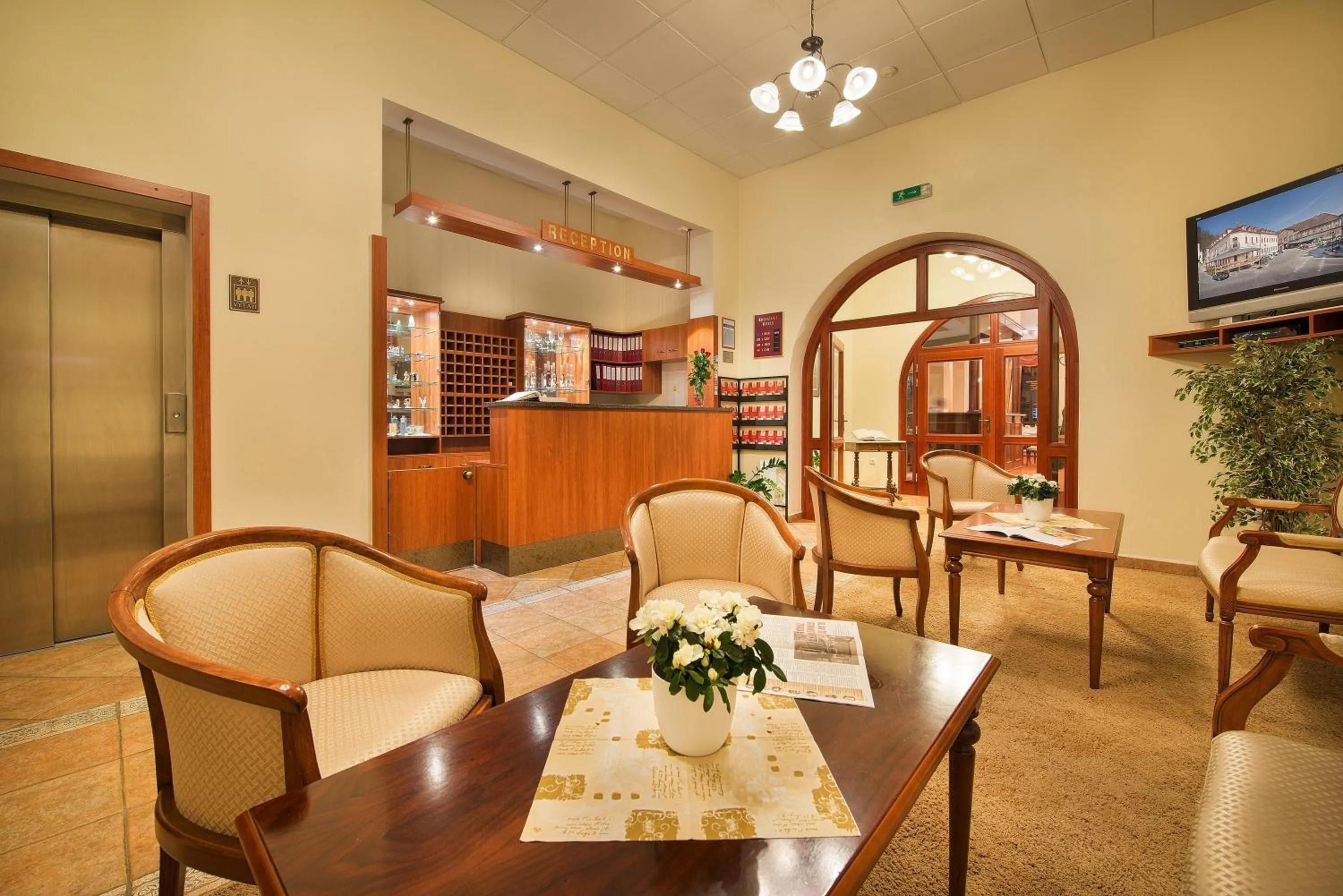 Lobby or reception in Hotel Podhrad