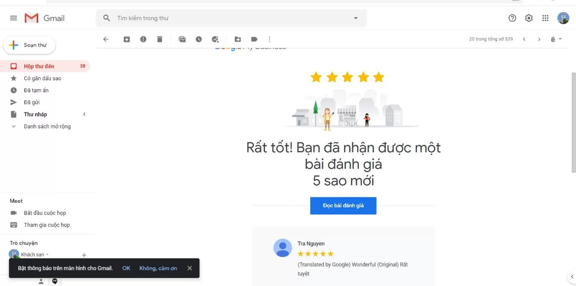 Text overlay in An Ngân Phú Hotel