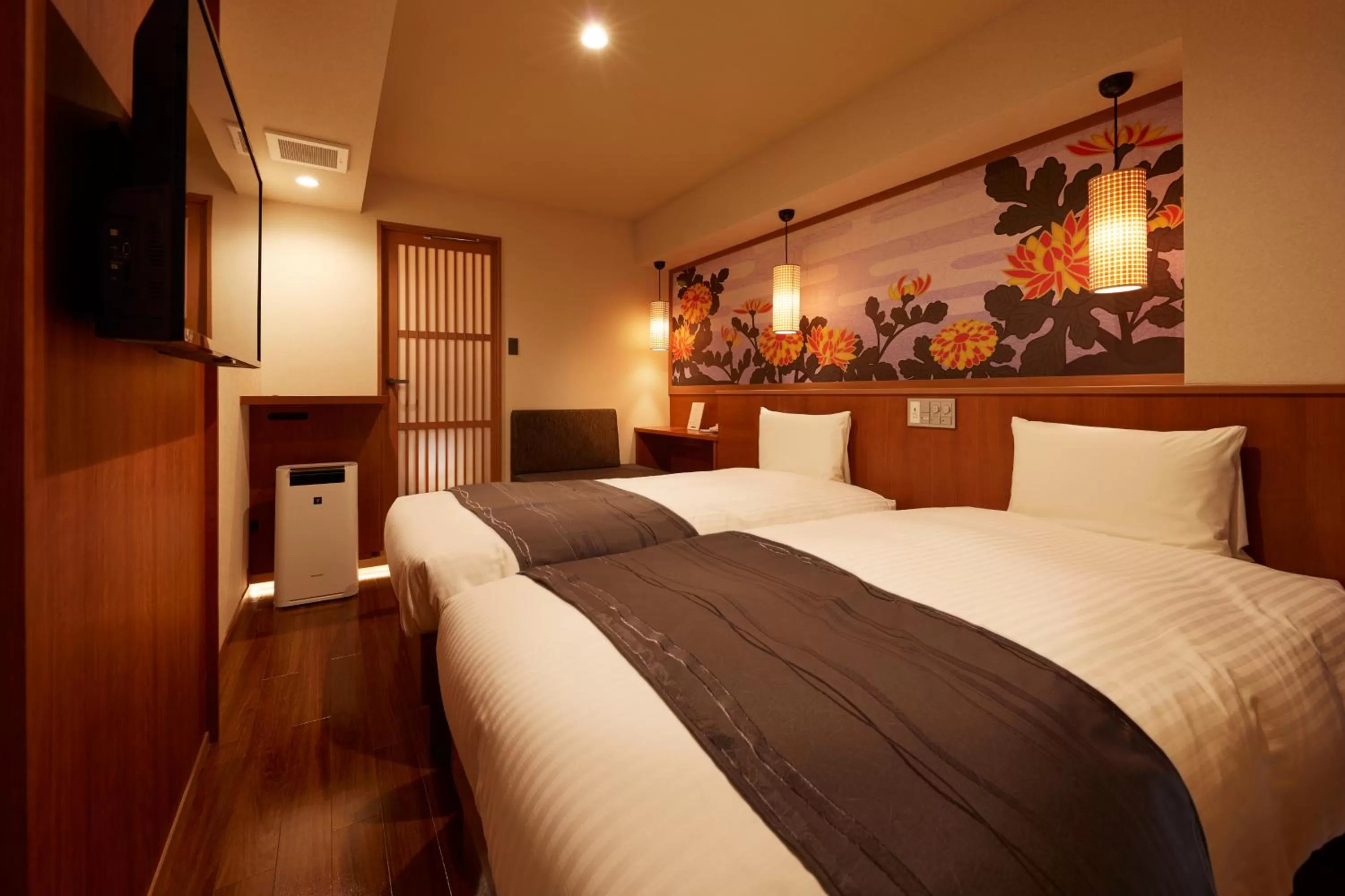 Bed in Sakura Sky Hotel