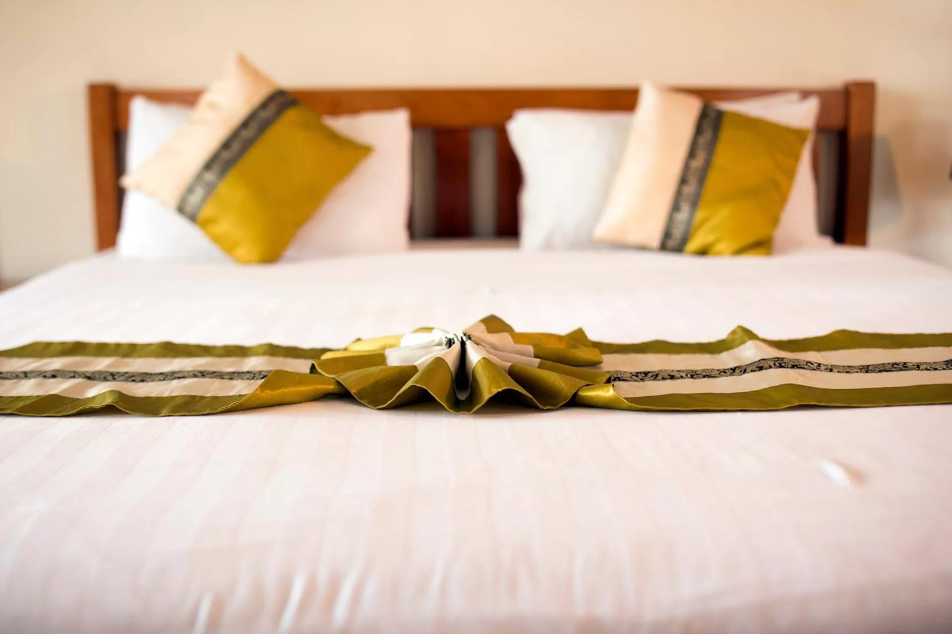 Bed in Entebbe Palm Hotel