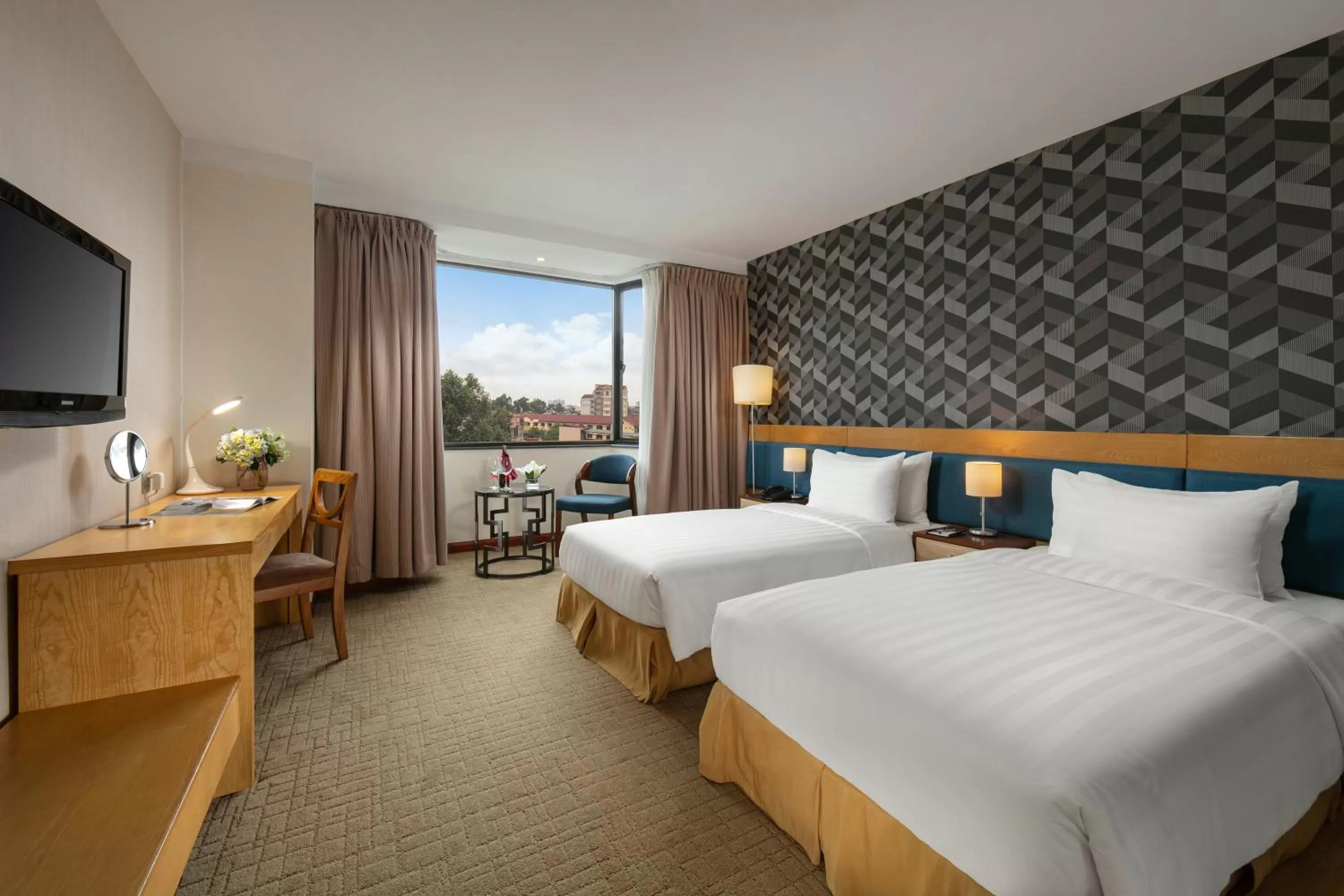 Bed in La Casa Hanoi Hotel