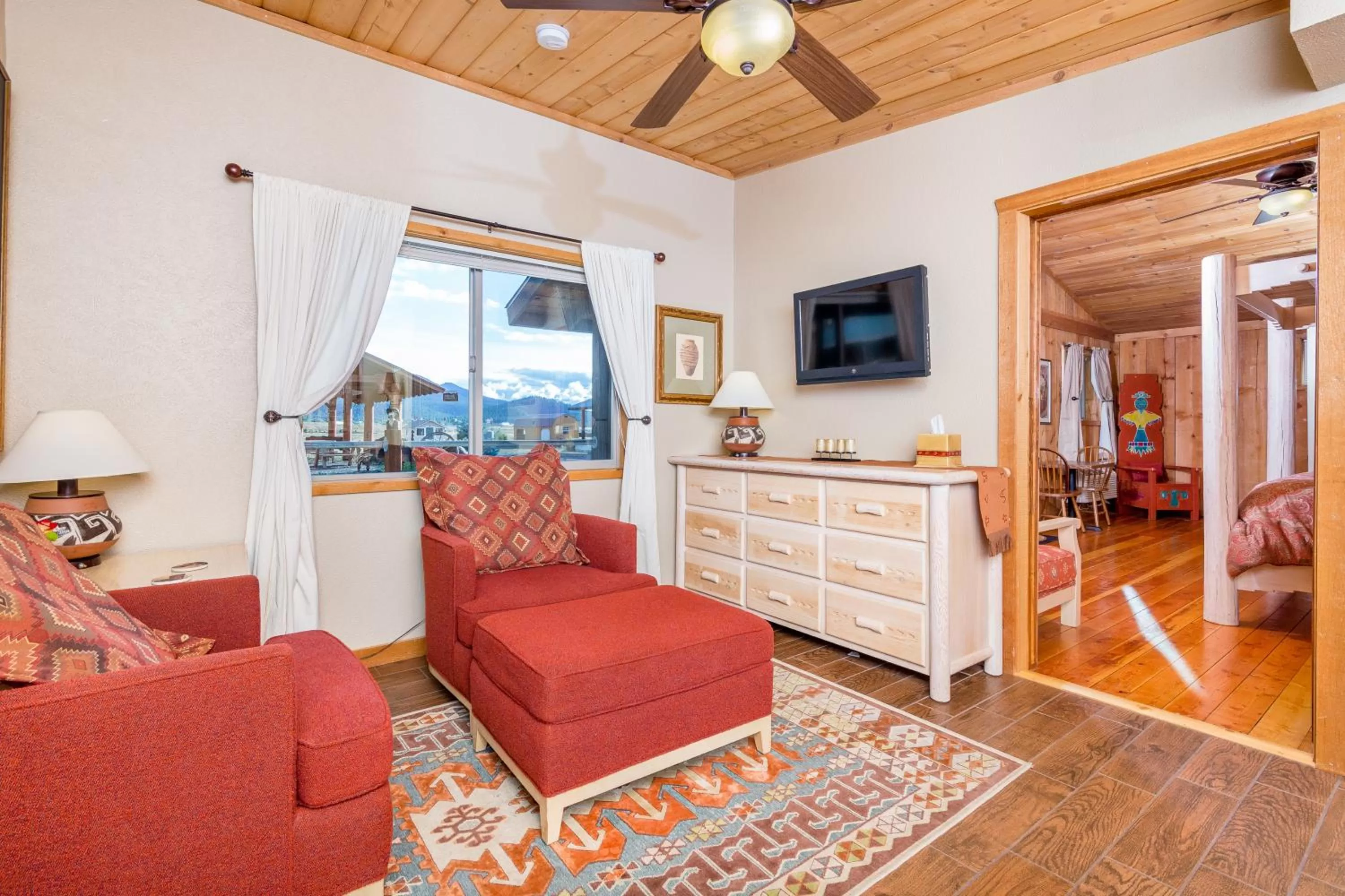 Seating area in Trapper's Rendezvous