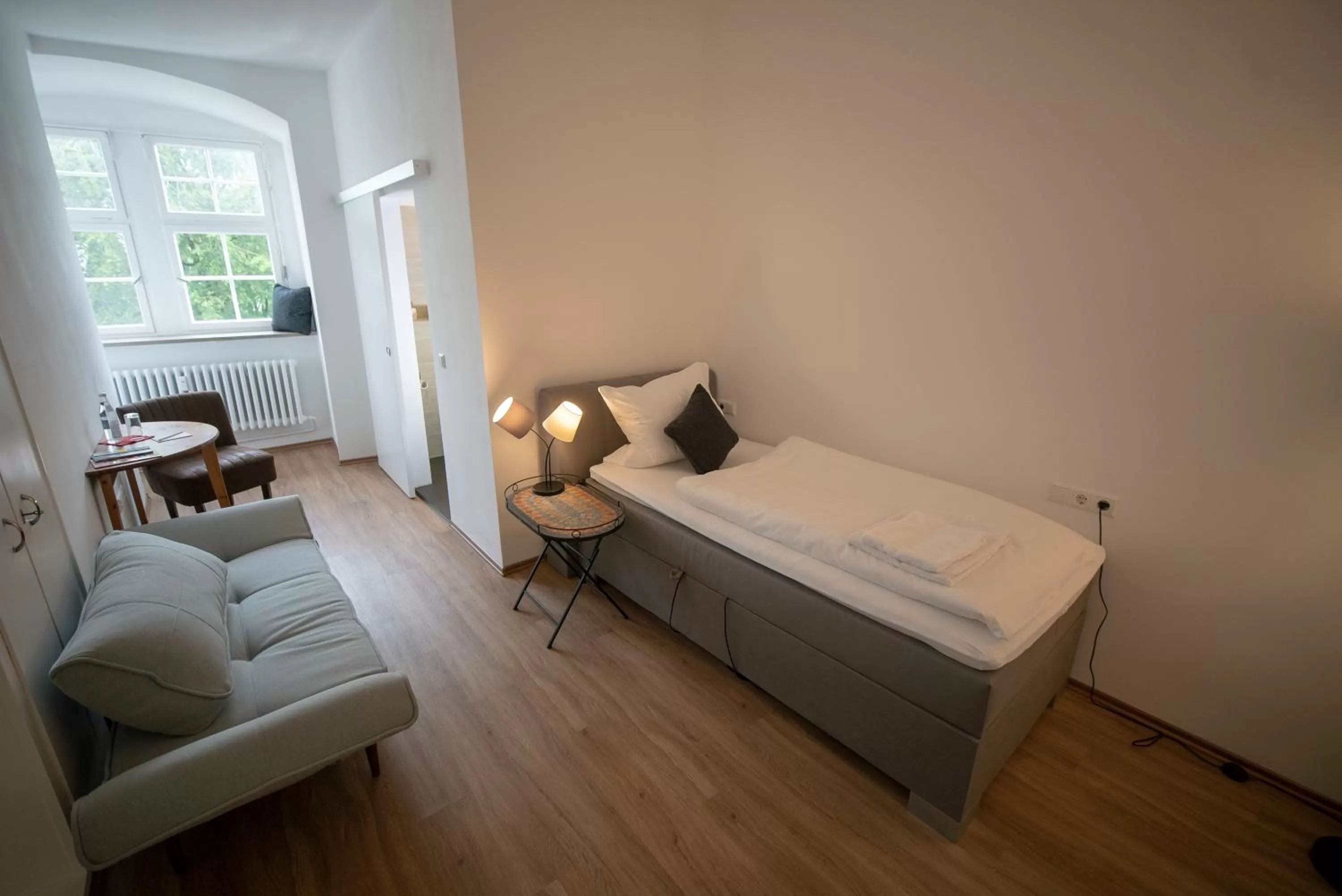 Bed in BioHotel Schloss Kirchberg