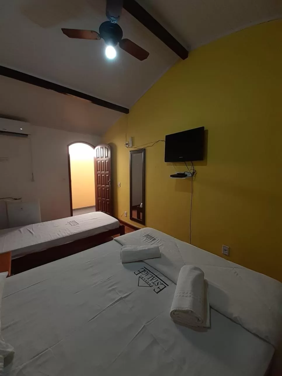 Bed in Pousada Estalage