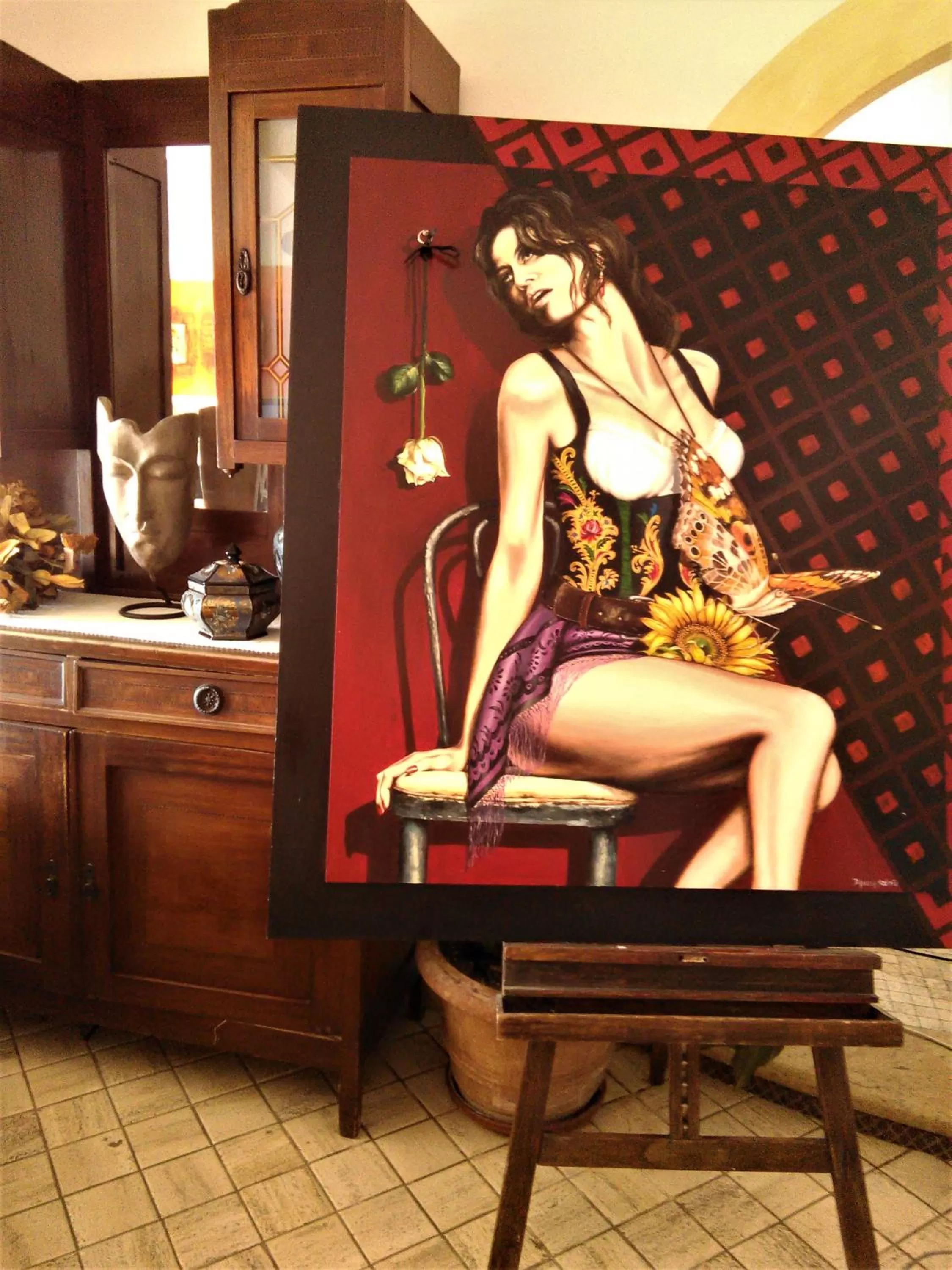 Decorative detail in Casa d' Artista B&B