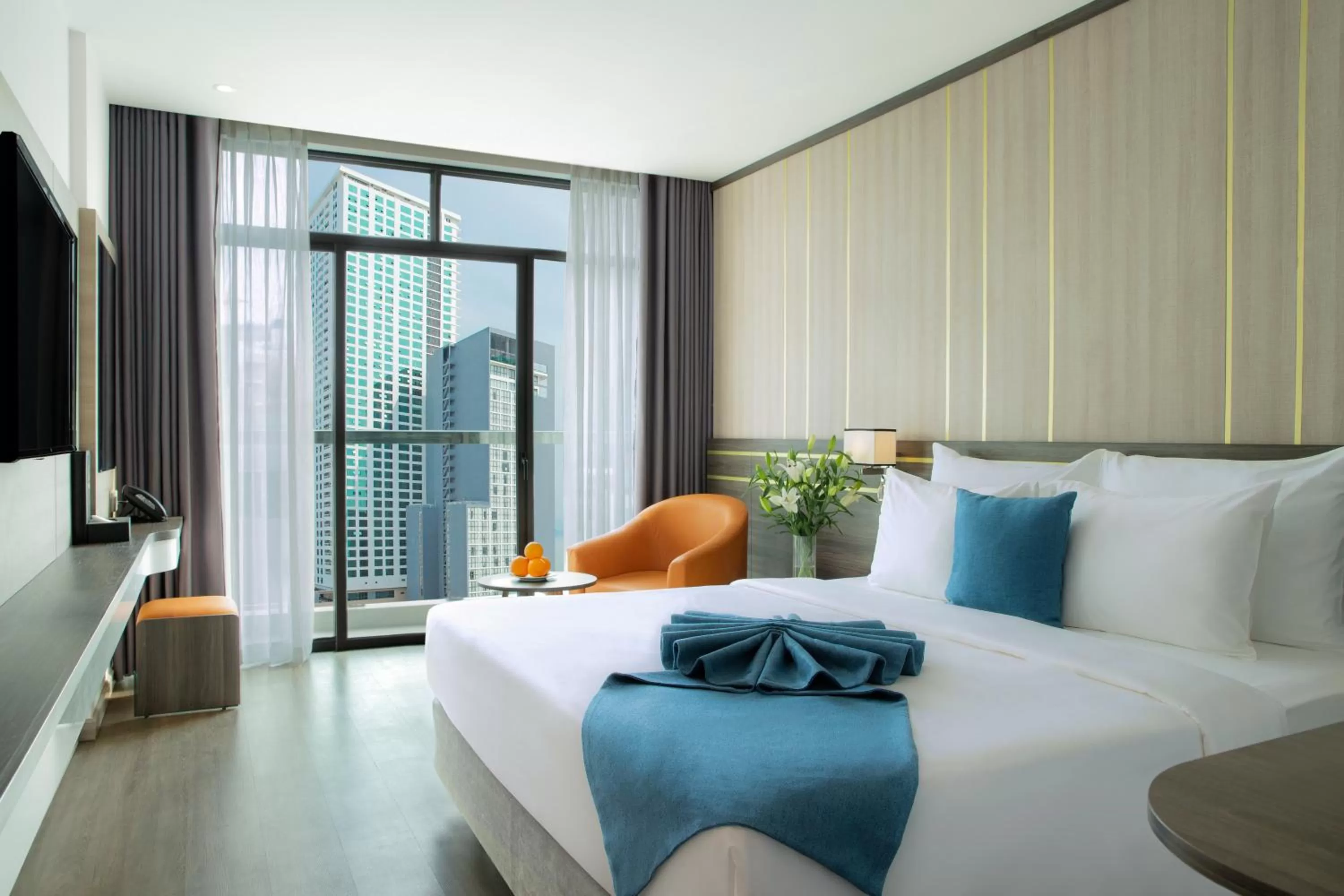 Balcony/Terrace, Bed in Seana Hotel