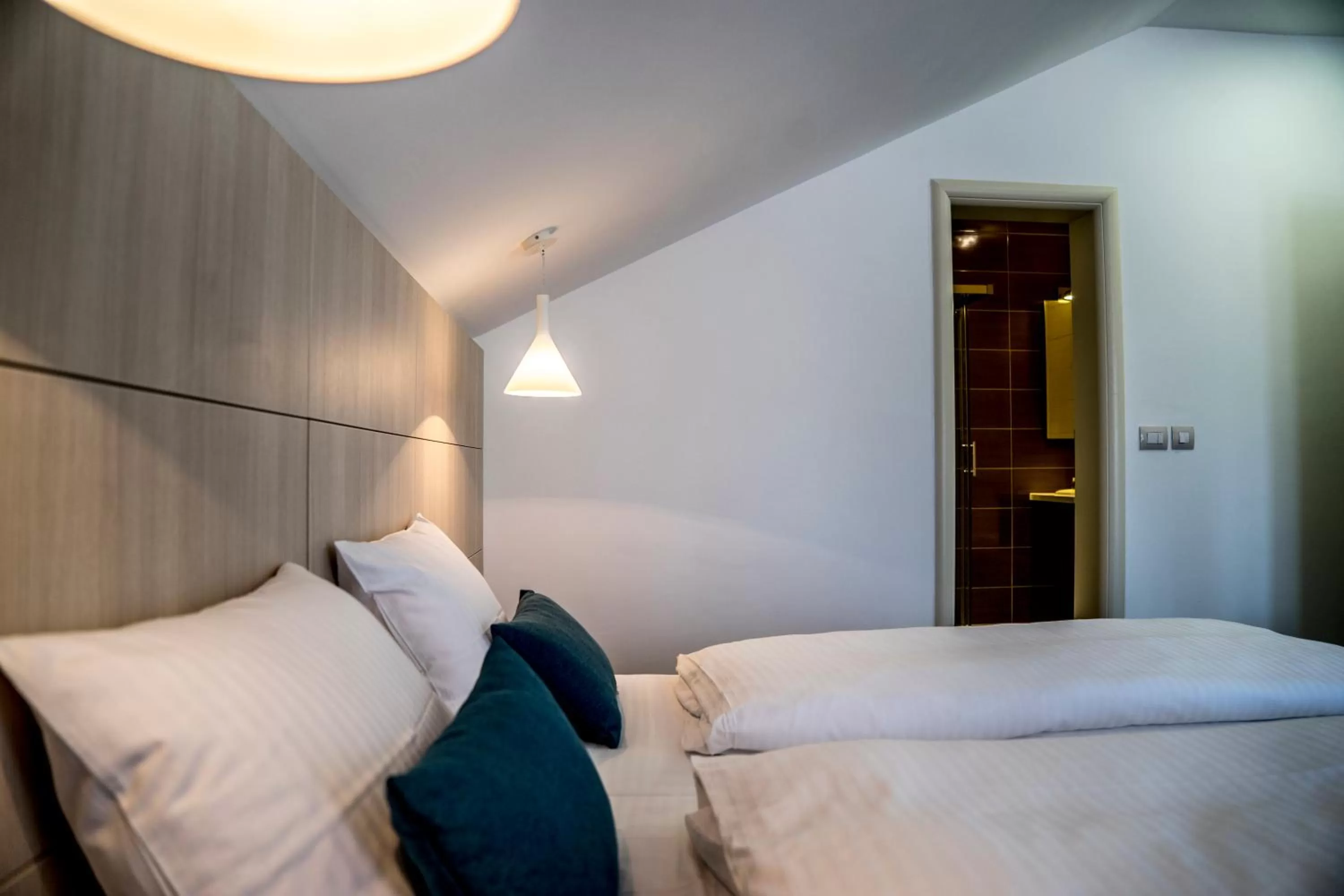 Shower, Bed in Hotel Kapetanovina