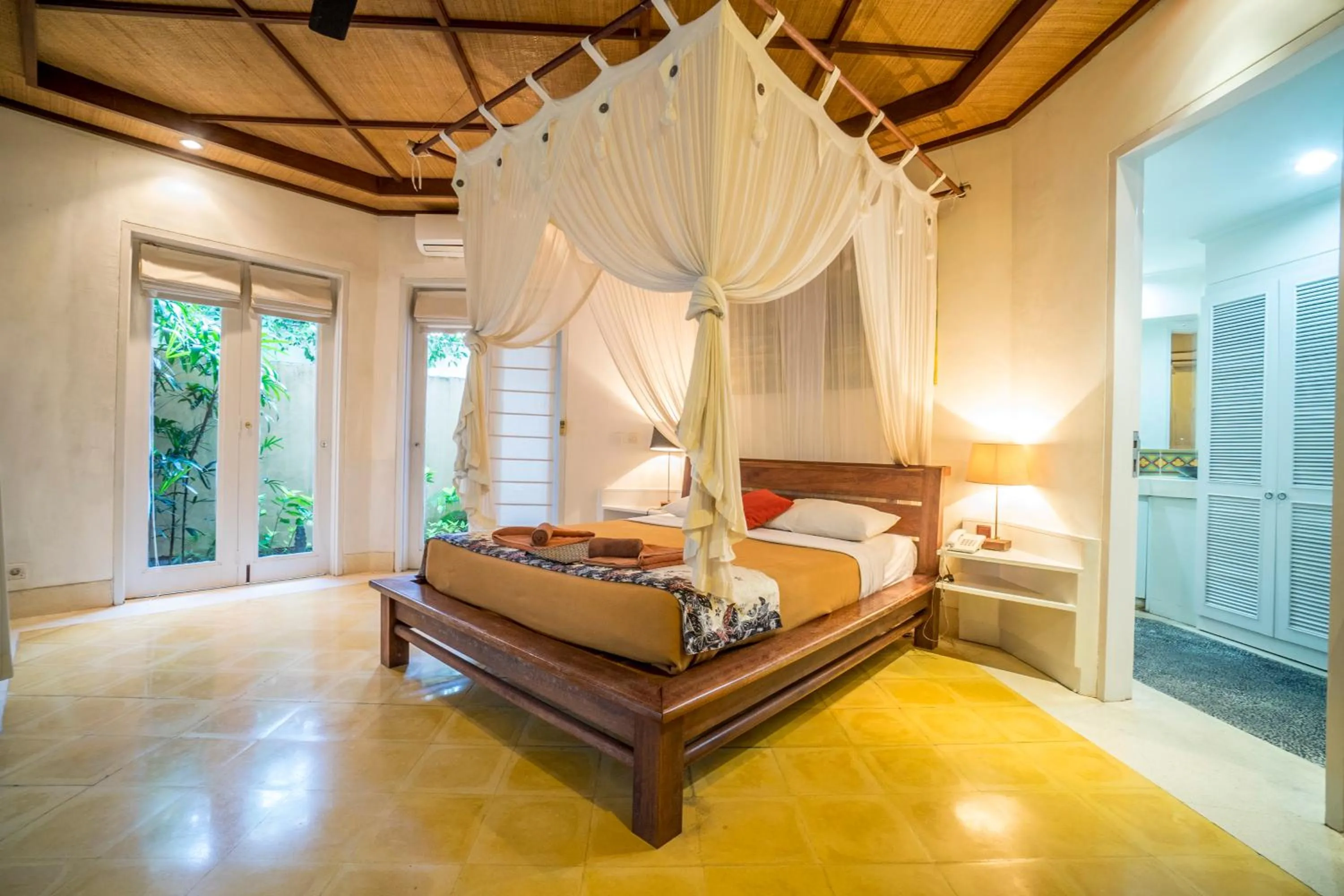 Bedroom, Bed in Gajah Biru Bungalows