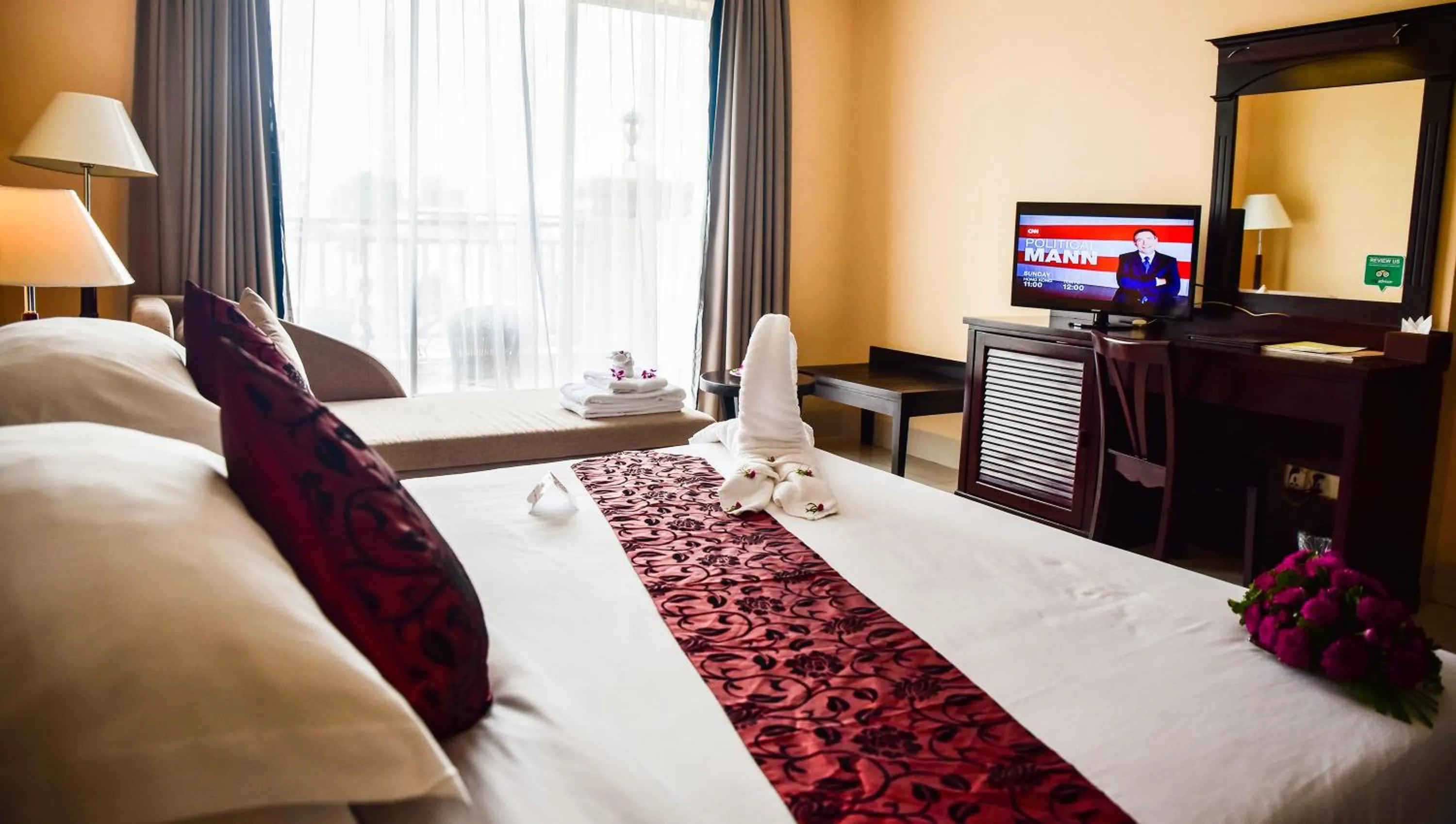 Photo of the whole room, Bed in Almond Hotel Sothearos