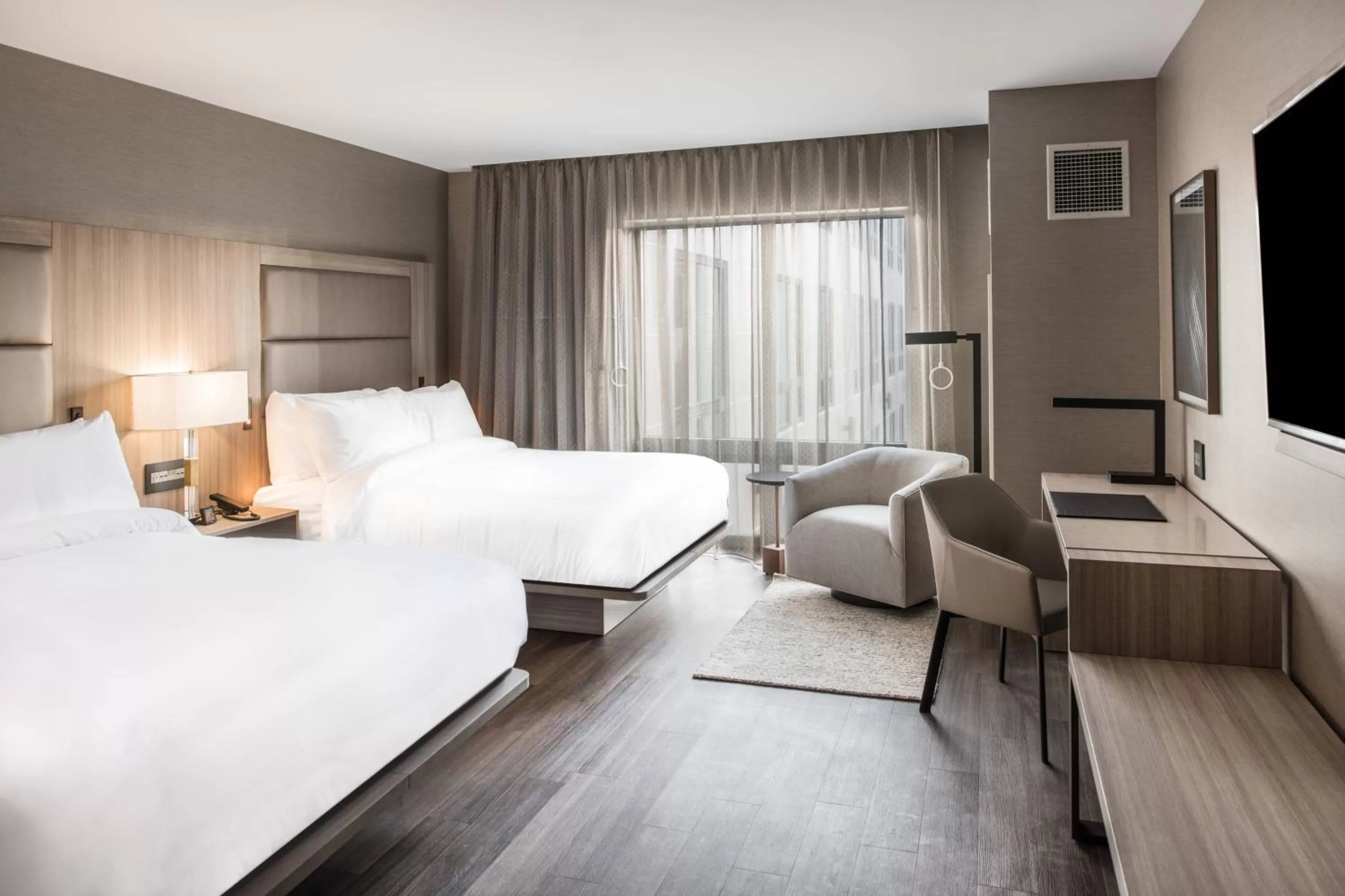 Queen Room with Two Queen Beds - Hearing Accessible in AC Hotel by Marriott Worcester